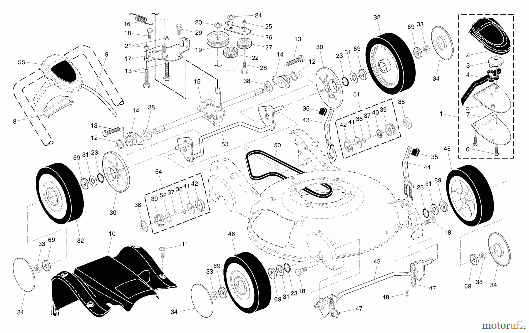 Husqvarna Rasenmäher 917.375940 - Husqvarna Walk-Behind Mower (2005-01 & After) (Sears Craftsman) Drive Assembly