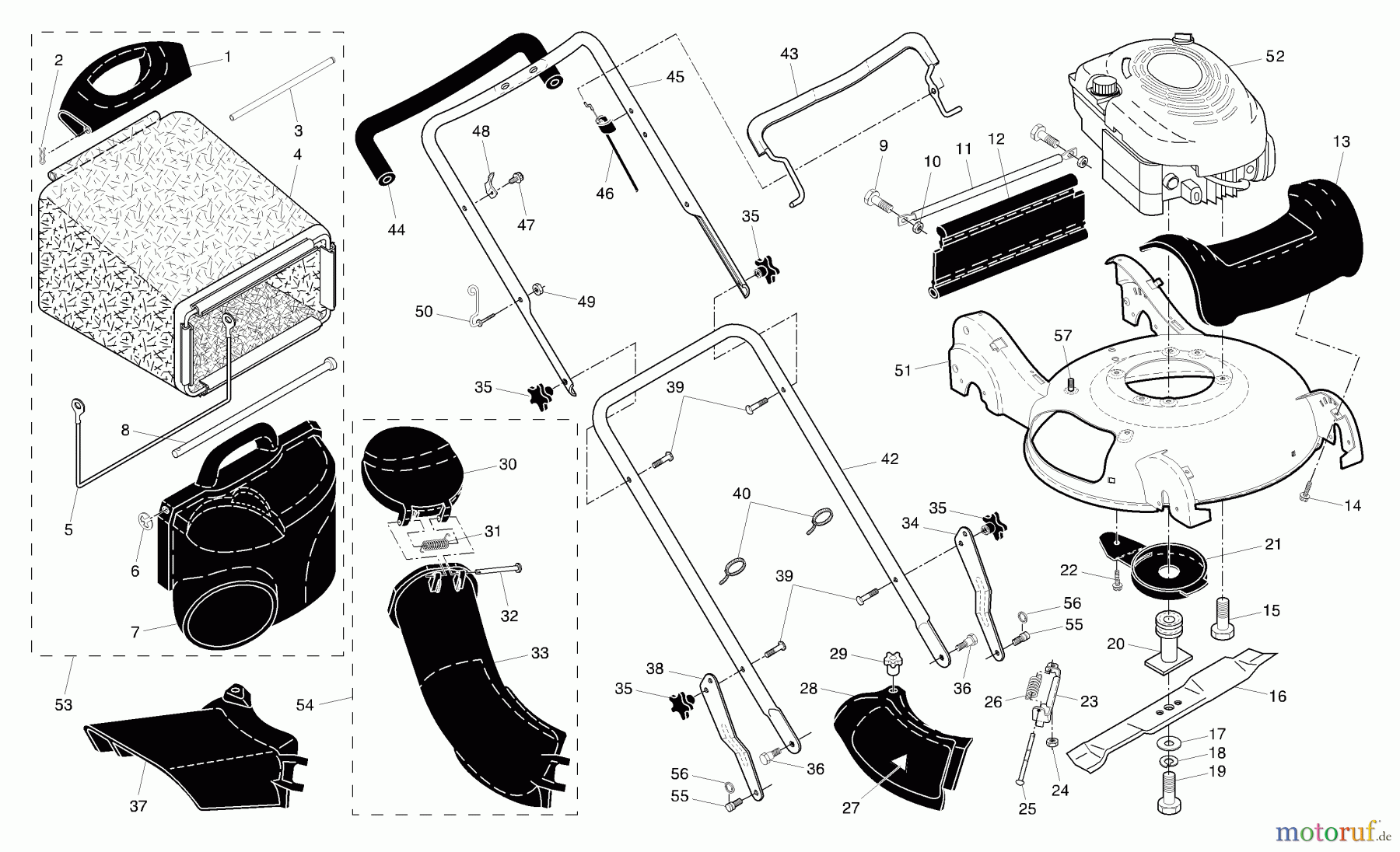 Husqvarna Rasenmäher 917.375940 - Husqvarna Walk-Behind Mower (2005-01 & After) (Sears Craftsman) Handle & Deck Assembly
