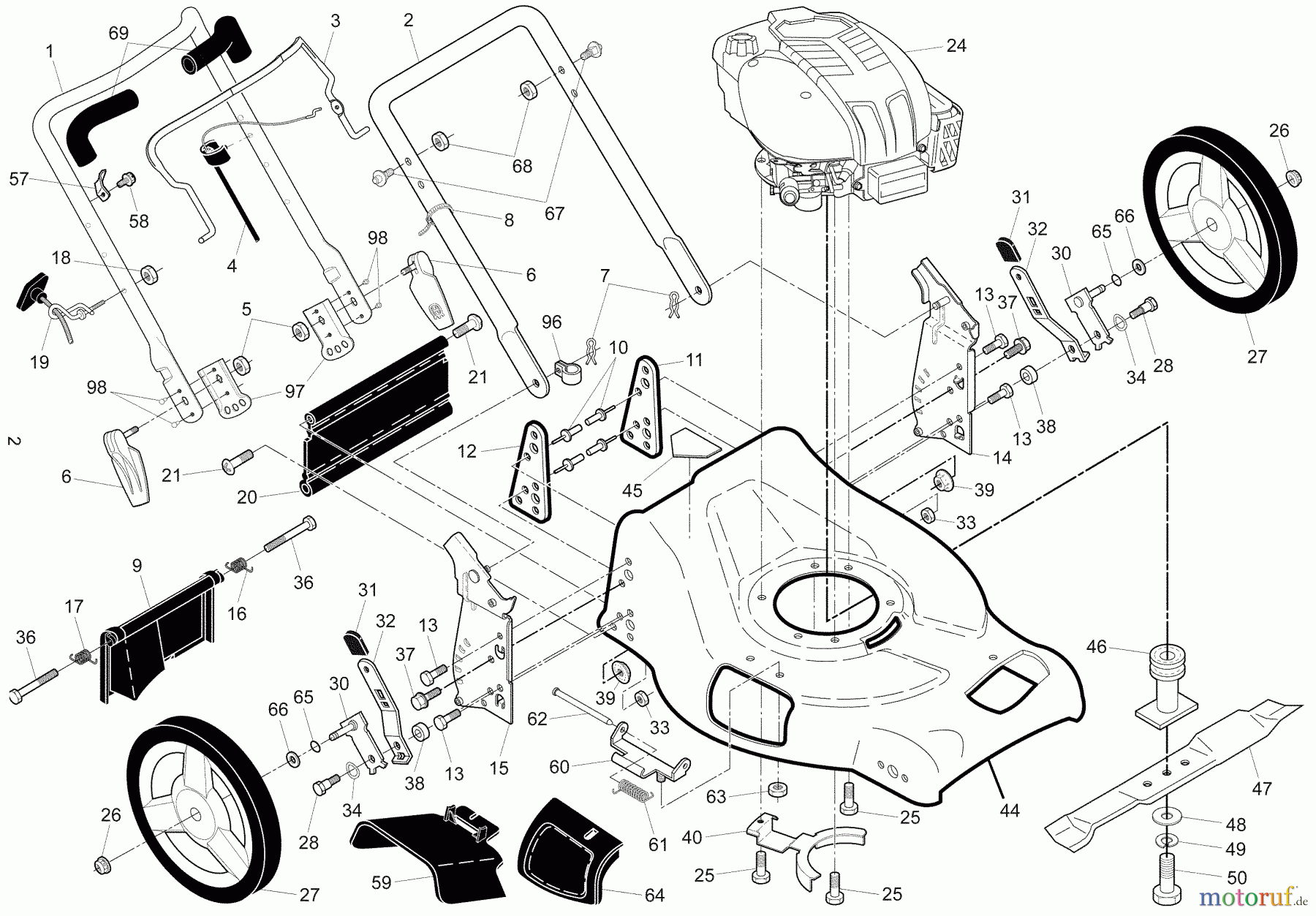 Husqvarna Rasenmäher 96144005400 - Husqvarna Walk-Behind Mower (2009-07 & After) Frame