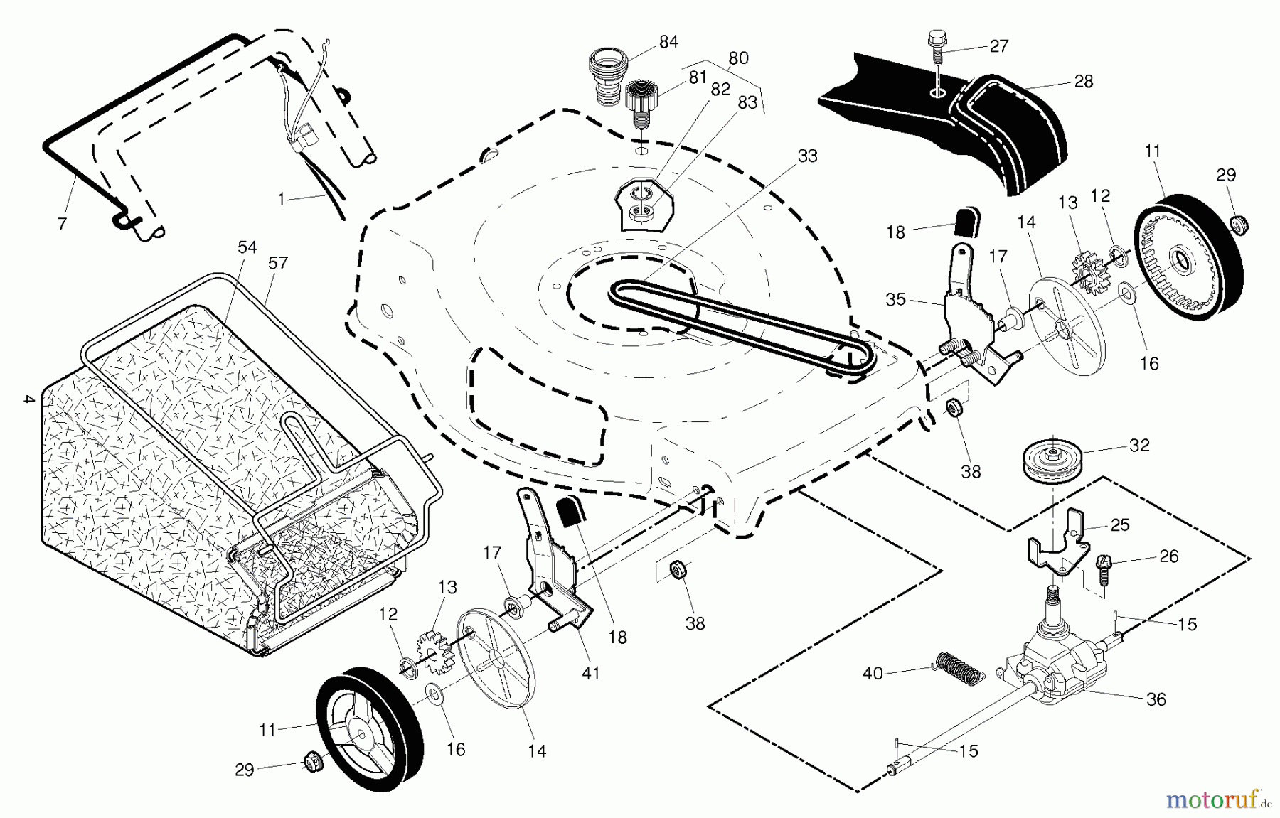 Husqvarna Rasenmäher HU 550F (96143009500) - Husqvarna Walk-Behind Mower (2013-02 & After) DRIVE