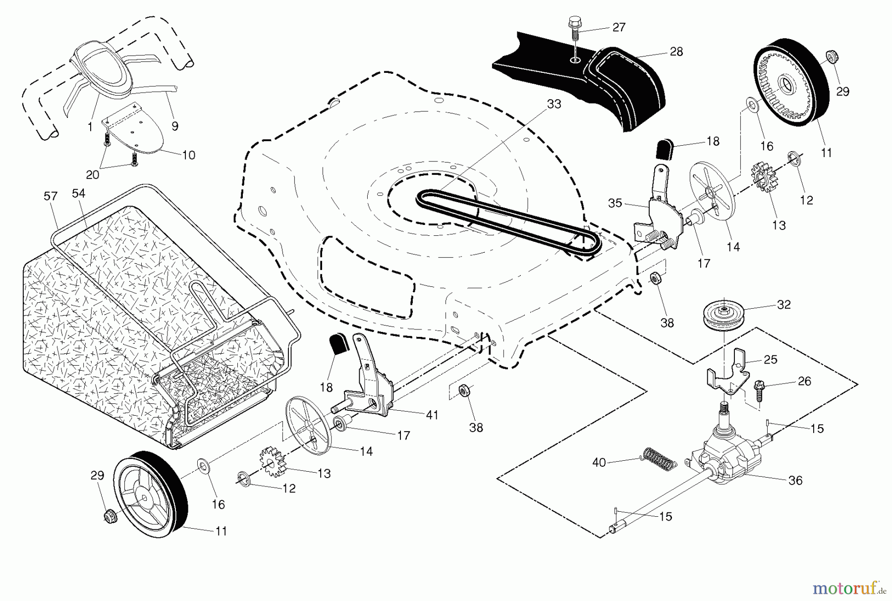 Husqvarna Rasenmäher HU 600F (376972) - Husqvarna Walk-Behind Mower (2011-03 & After) DRIVE