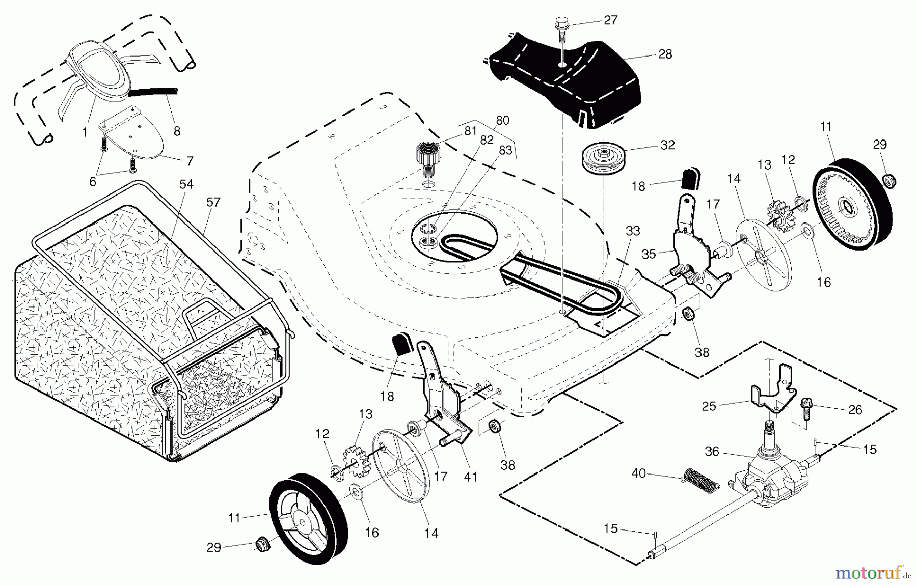 Husqvarna Rasenmäher HU700F (96145000601) - Husqvarna Walk-Behind Mower (2012-01 & After) DRIVE
