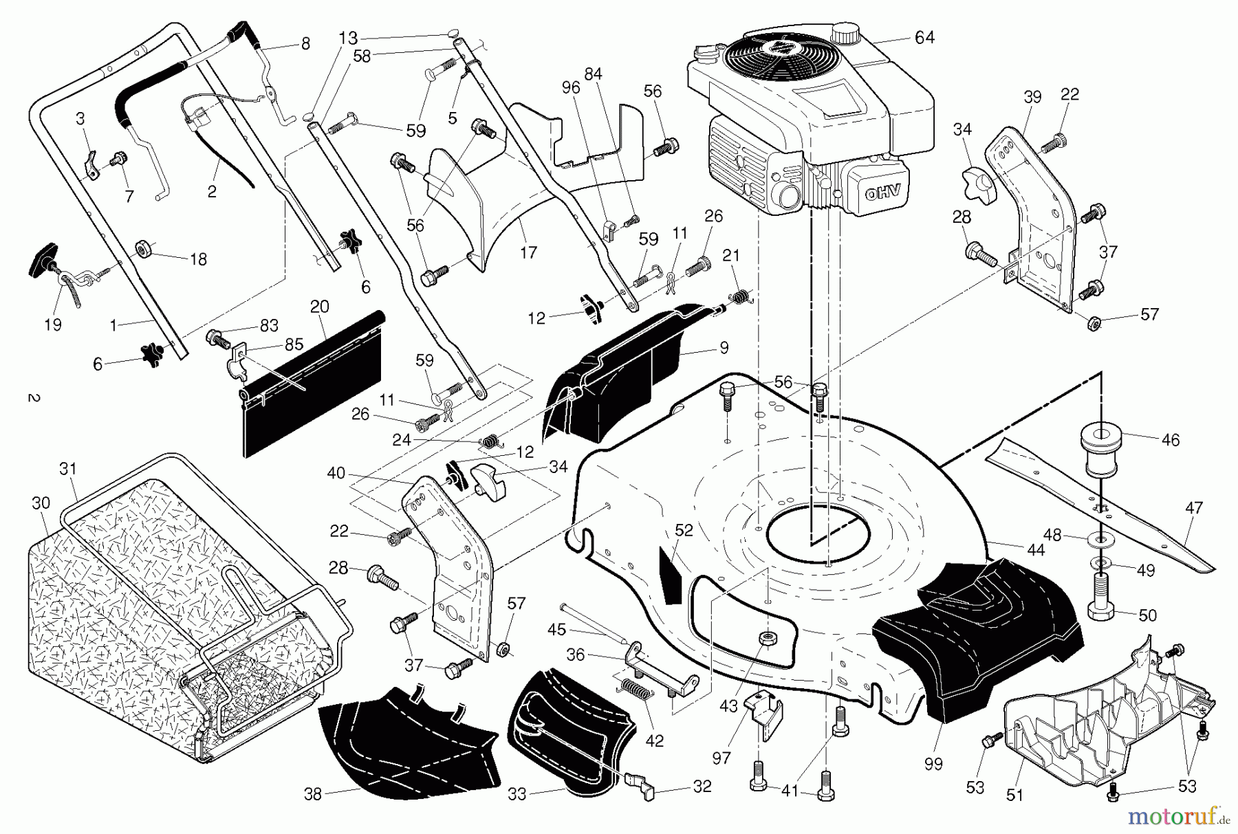 Husqvarna Rasenmäher HU775H (96145001000) - Husqvarna Walk-Behind Mower (2013-02) ENGINE