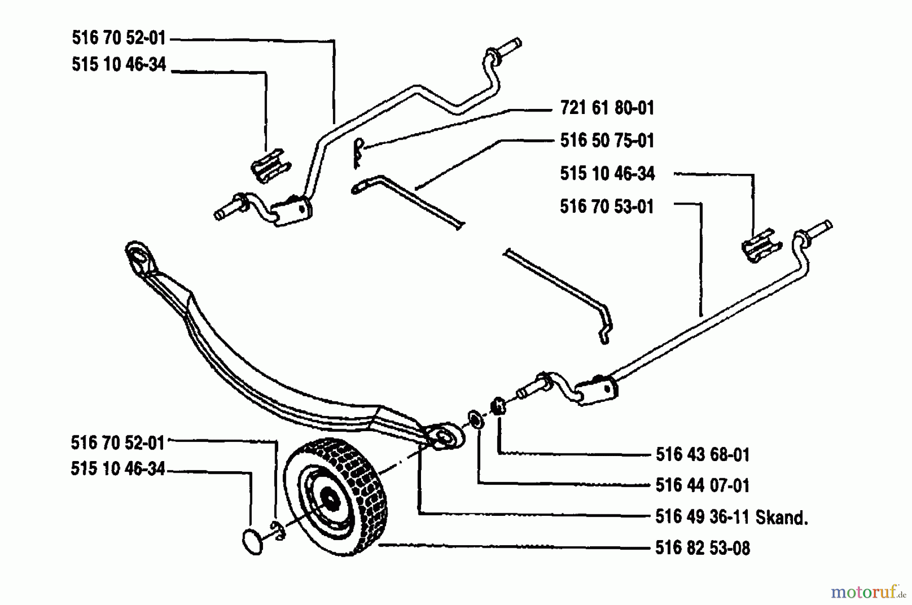  Husqvarna Rasenmäher Master Pro 4 T - Husqvarna Walk-Behind Mower (1990-01 & After) Chassis Assembly