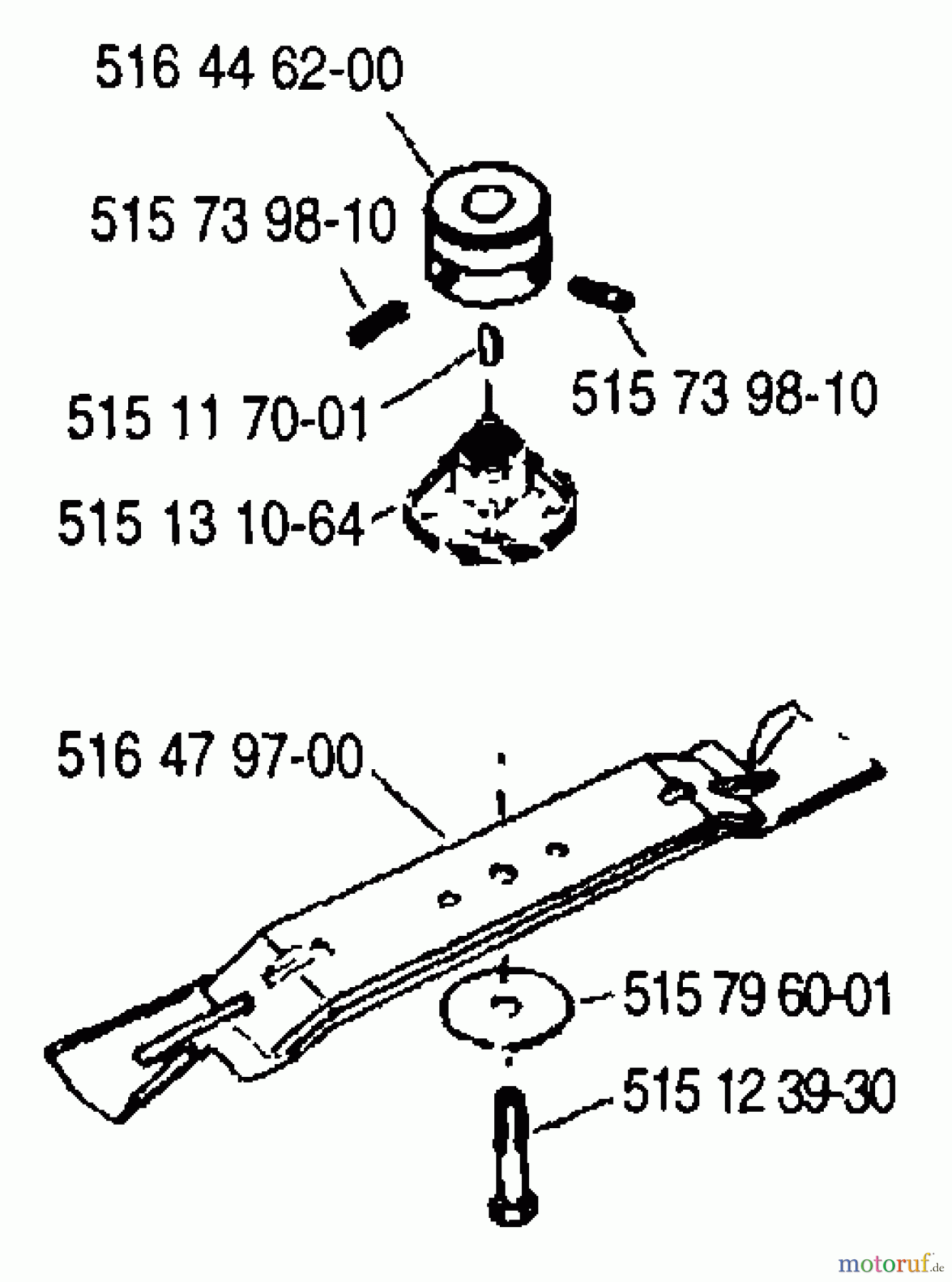 Husqvarna Rasenmäher Royal 19 S - Husqvarna Walk-Behind Mower (1988-05 to 1988-12) Blade Assembly