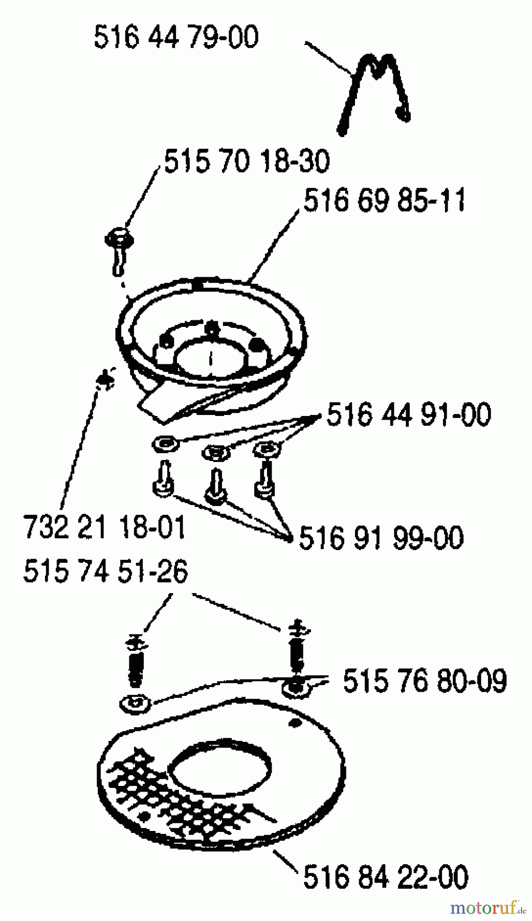 Husqvarna Rasenmäher Royal 19 S - Husqvarna Walk-Behind Mower (1988-05 to 1988-12) Guard Assembly