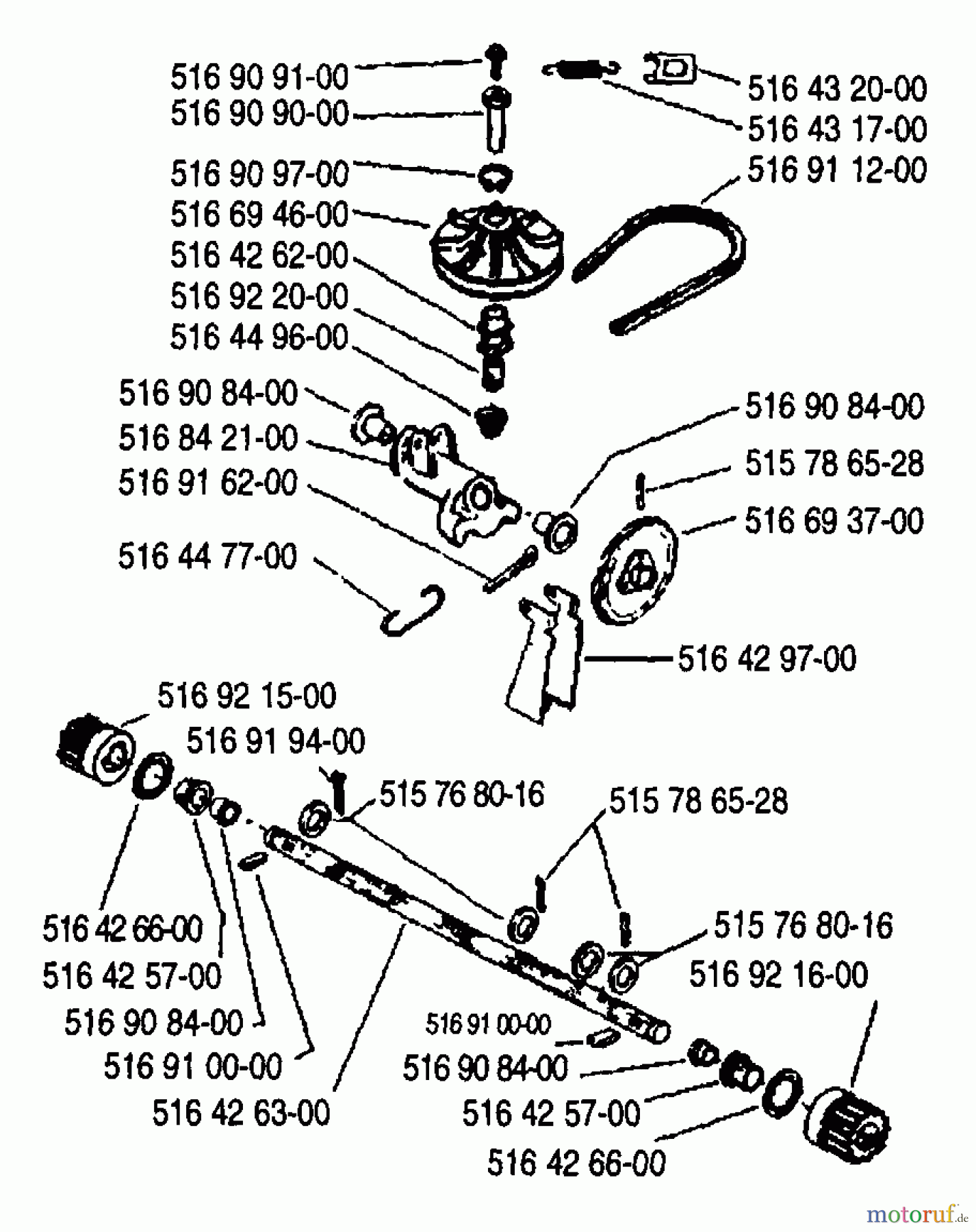 Husqvarna Rasenmäher Royal 19 S - Husqvarna Walk-Behind Mower (1988-05 to 1988-12) Pole Assembly