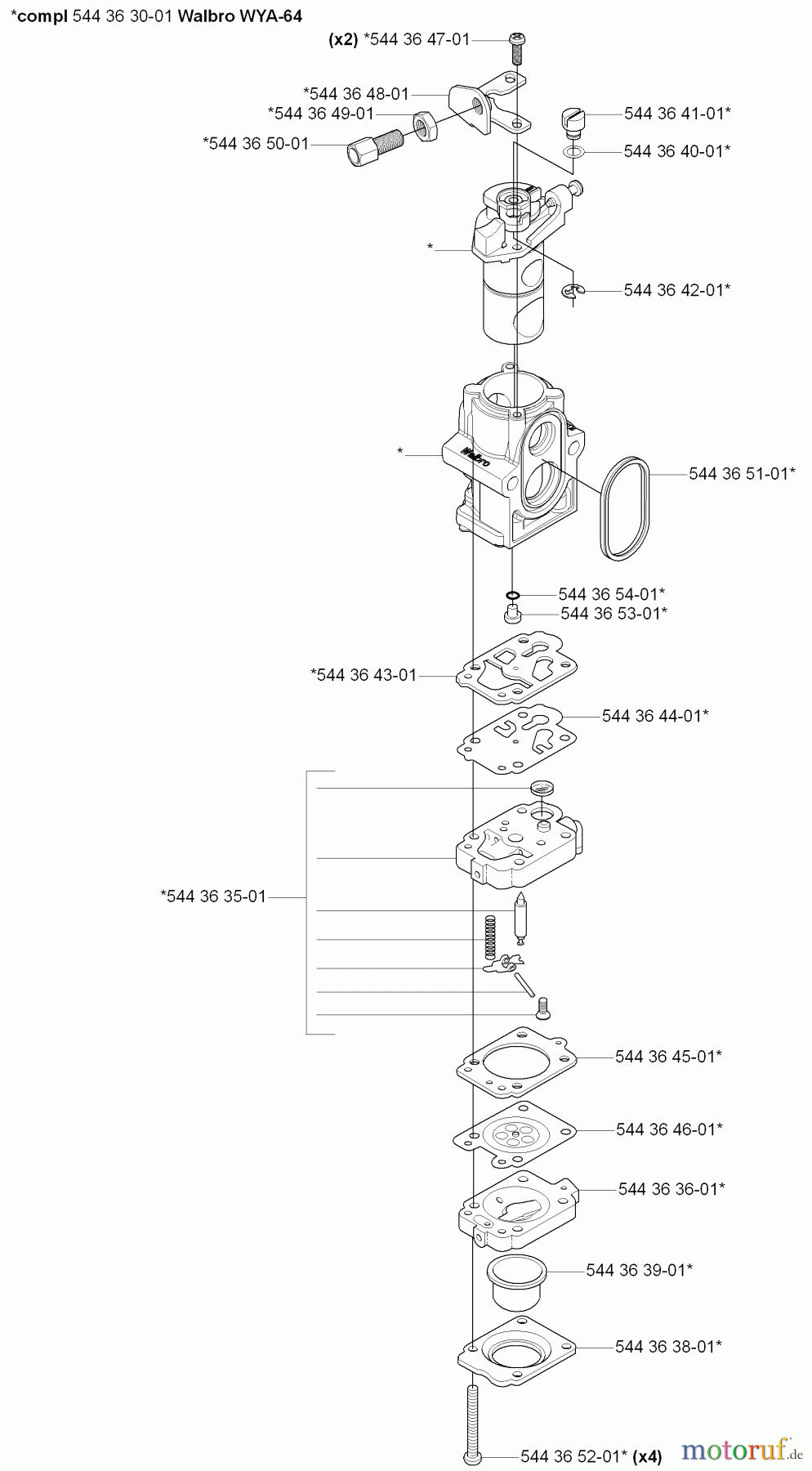 Husqvarna Bläser / Sauger / Häcksler / Mulchgeräte 170 BT - Husqvarna Backpack Blower (2006-03 to 2008-09) Carburetor Parts