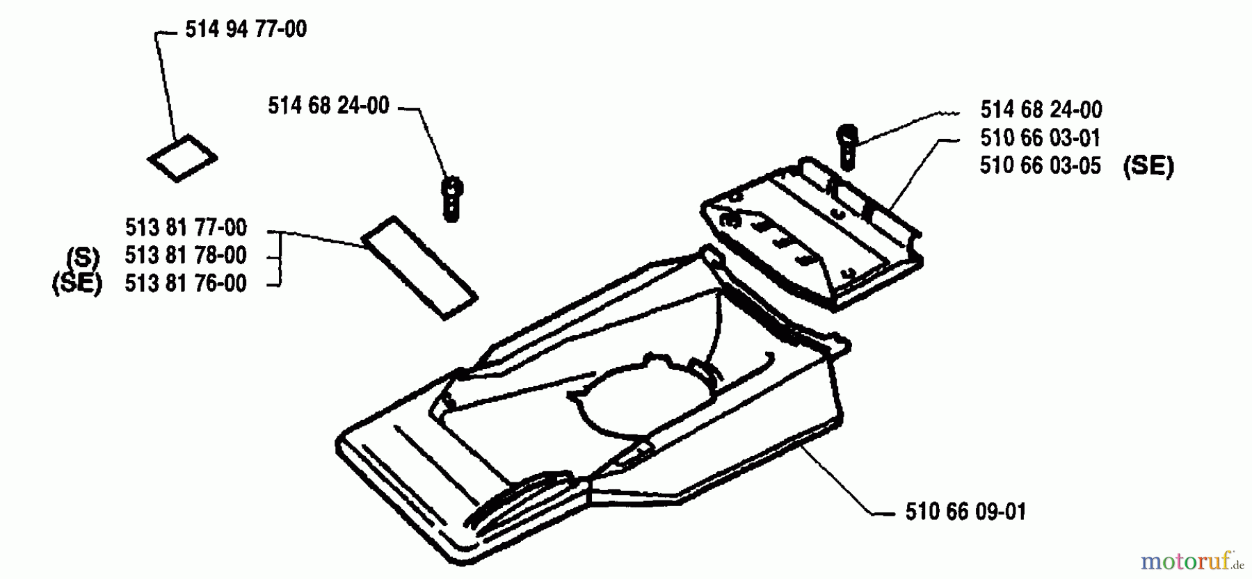 Husqvarna Rasenmäher Royal 43 - Husqvarna Walk-Behind Mower (1995-08 to 1997-03) Deck Cover