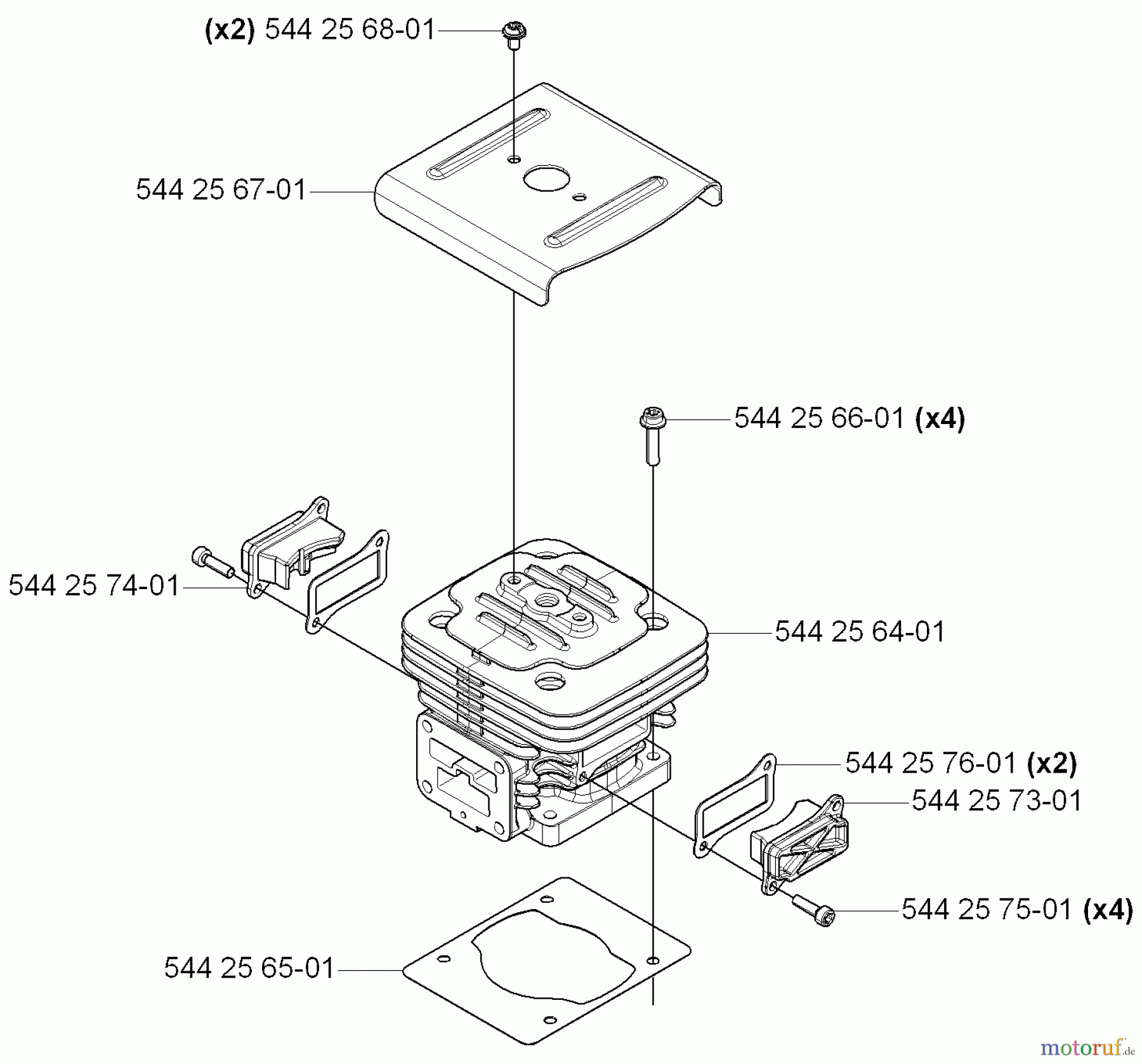 Husqvarna Bläser / Sauger / Häcksler / Mulchgeräte 170 BF - Husqvarna Backpack Blower (2006-03 to 2008-09) Cylinder
