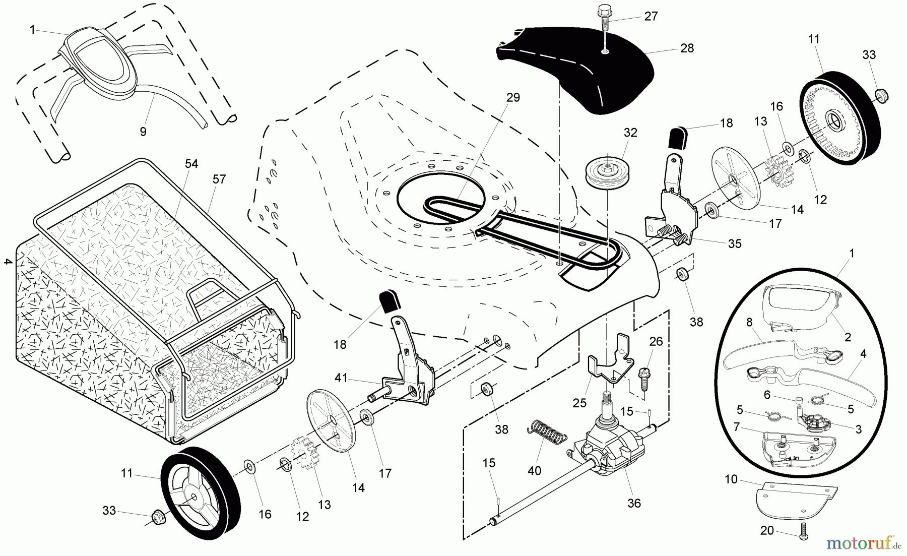 Husqvarna Rasenmäher XT 721F (961430059) - Husqvarna Walk-Behind Mower (2009-12 & After) Drive