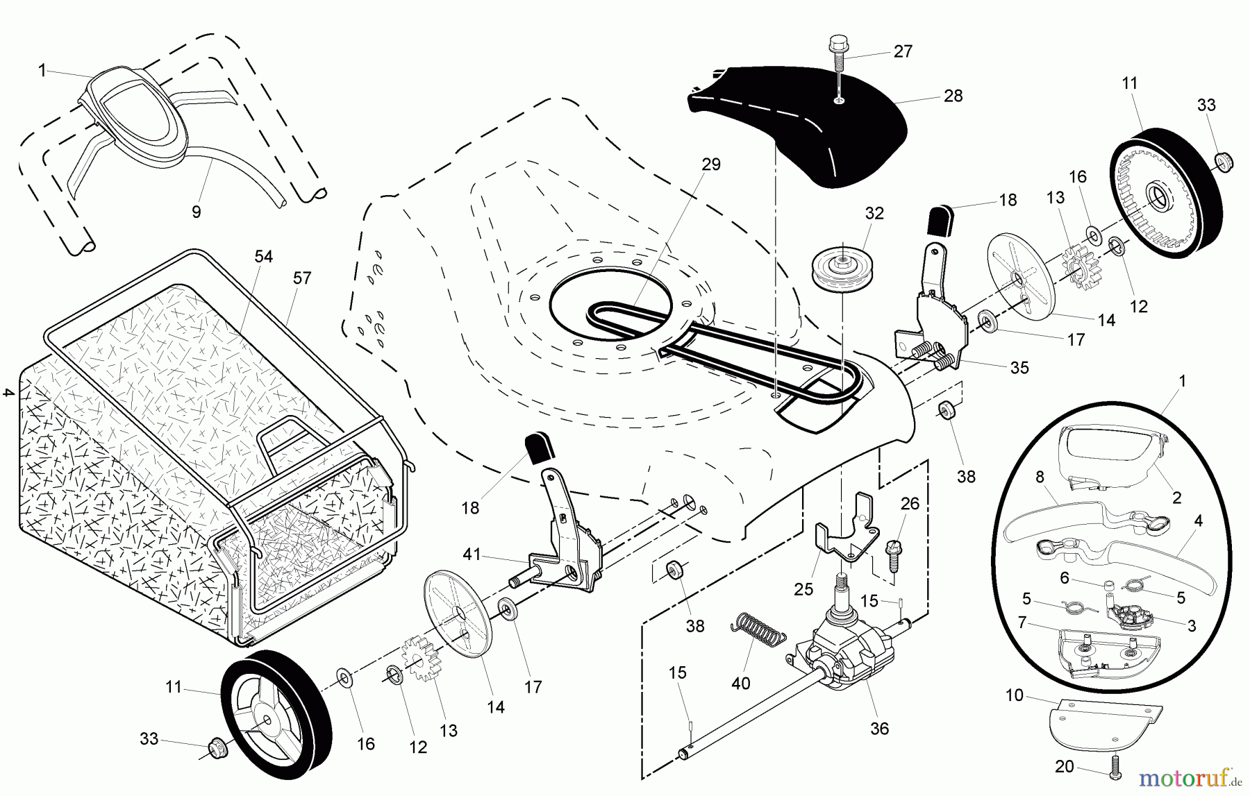 Husqvarna Rasenmäher XT 721F (96143005901) - Husqvarna Walk-Behind Mower (2010-02 & After) Drive