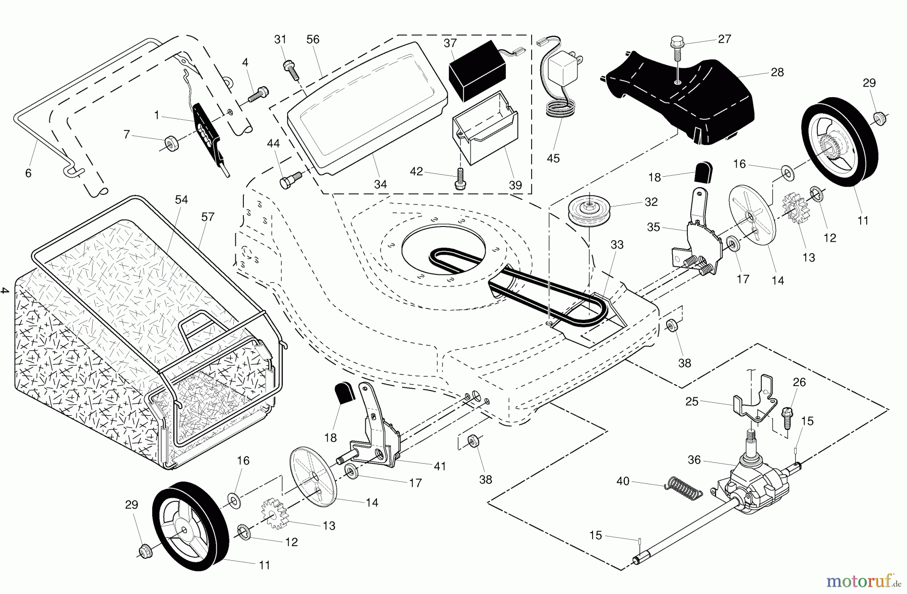 Husqvarna Rasenmäher XT 722FE (961430061) - Husqvarna Walk-Behind Mower (2009-11 & After) Drive