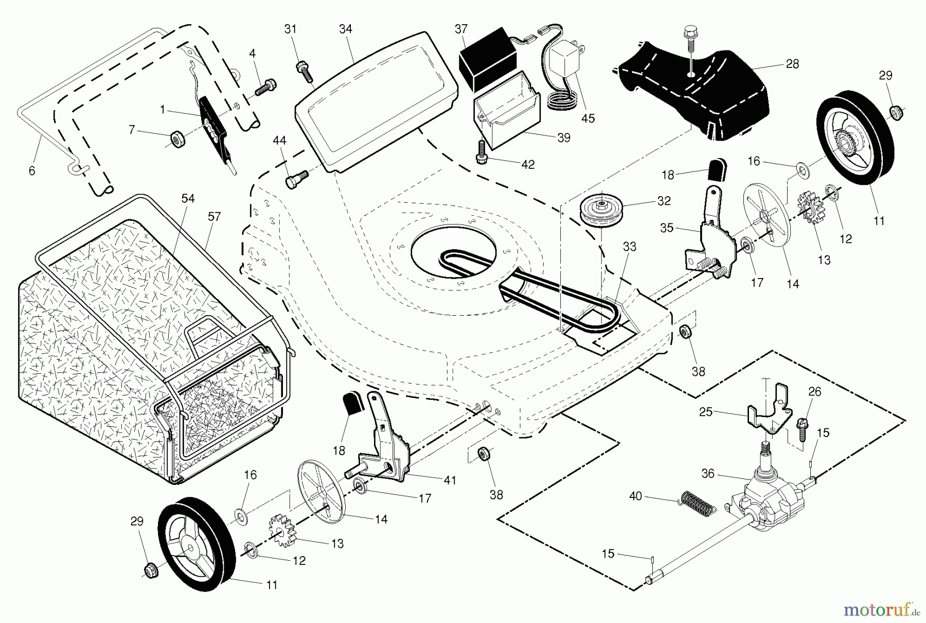 Husqvarna Rasenmäher XT722 FE (96143006106) - Husqvarna Walk-Behind Mower (2012-03) DRIVE