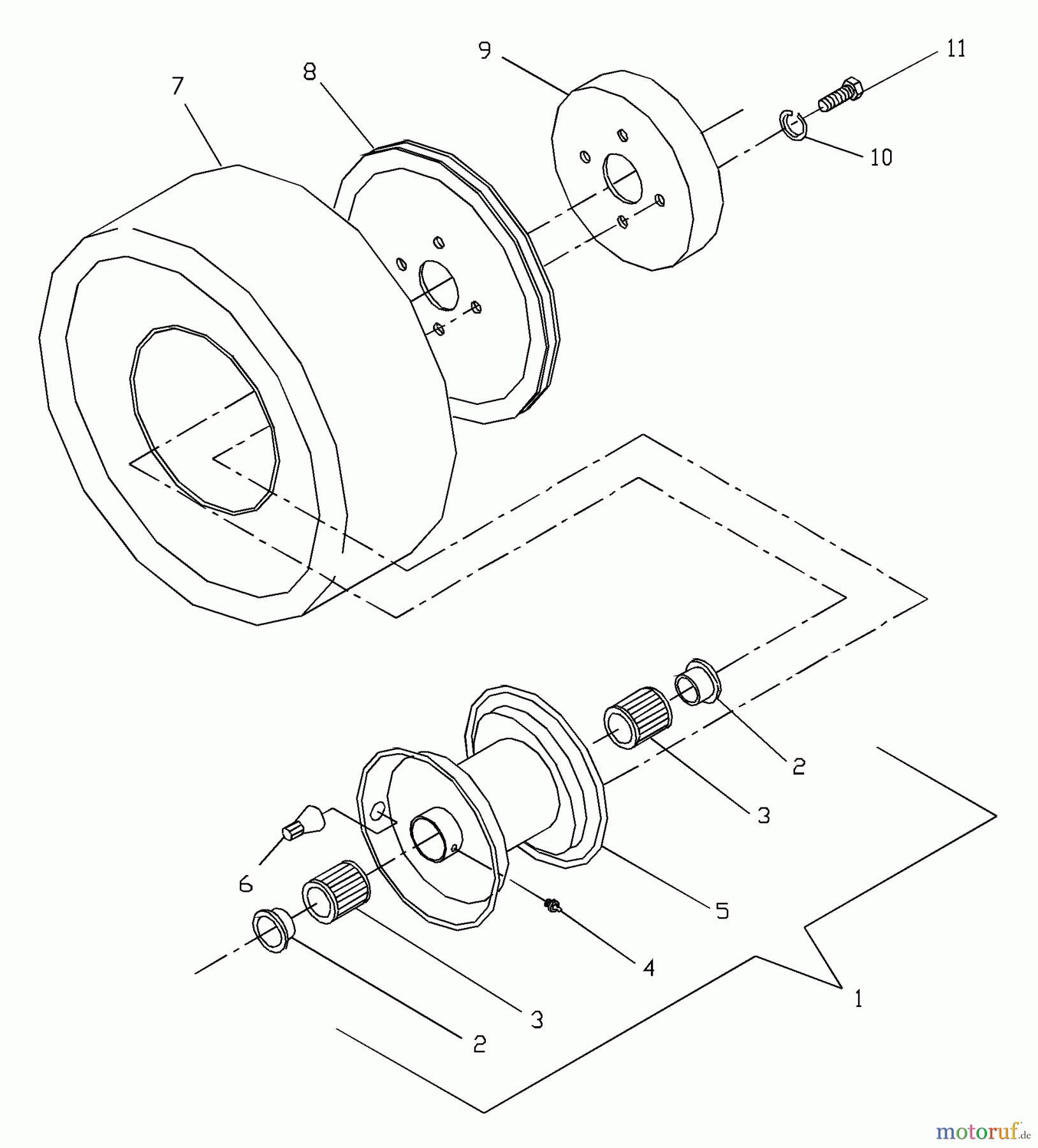 Husqvarna Rasenmäher für Großflächen W 3212A (968999101) - Husqvarna Wide-Area Walk-Behind Mower (2001-02 & After) Traction Wheel Assembly