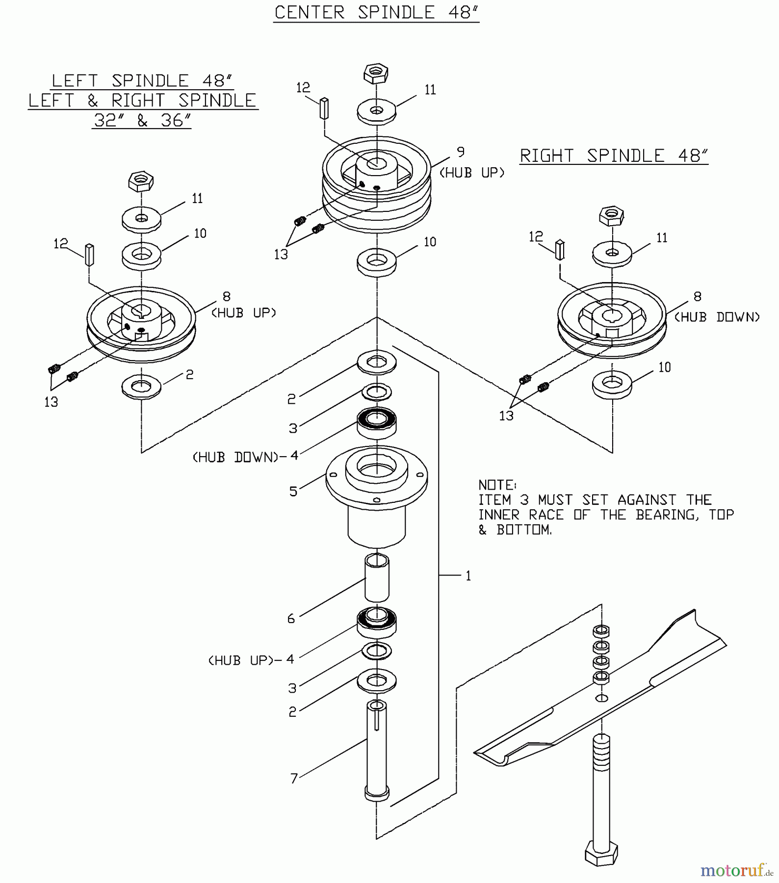 Husqvarna Rasenmäher für Großflächen W 4814A (968999104) - Husqvarna Wide-Area Walk-Behind Mower (2000-02 to 2001-01) Cutter Housing Assembly