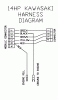 Husqvarna WH 3614A (968999105) - Wide-Area Walk-Behind Mower (2000-06 to 2001-01) Ersatzteile 14 HP Kawasaki Harness Diagram