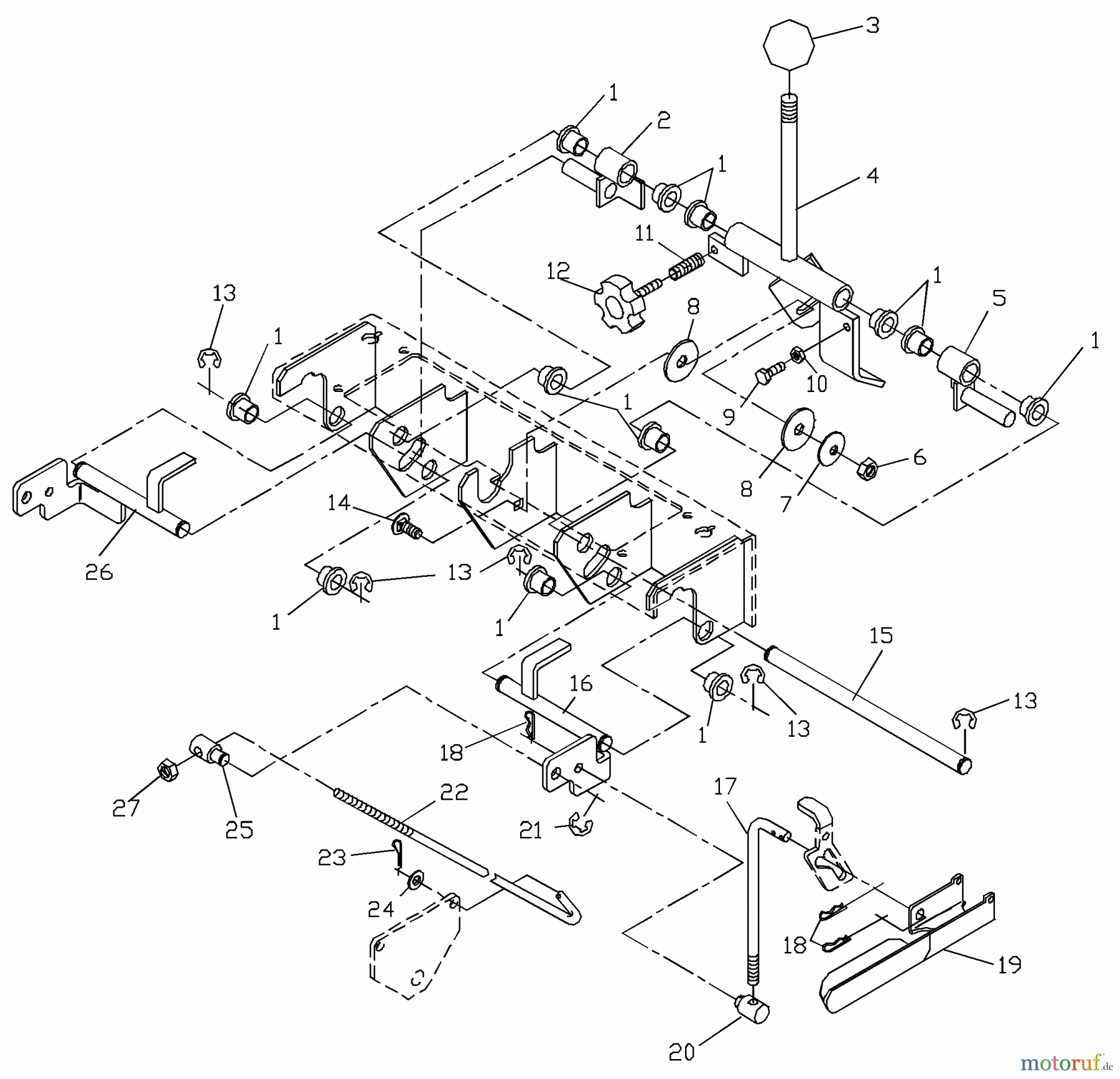 Husqvarna Rasenmäher für Großflächen WH 3614A (968999105) - Husqvarna Wide-Area Walk-Behind Mower (2000-06 to 2001-01) Motion Control Assembly