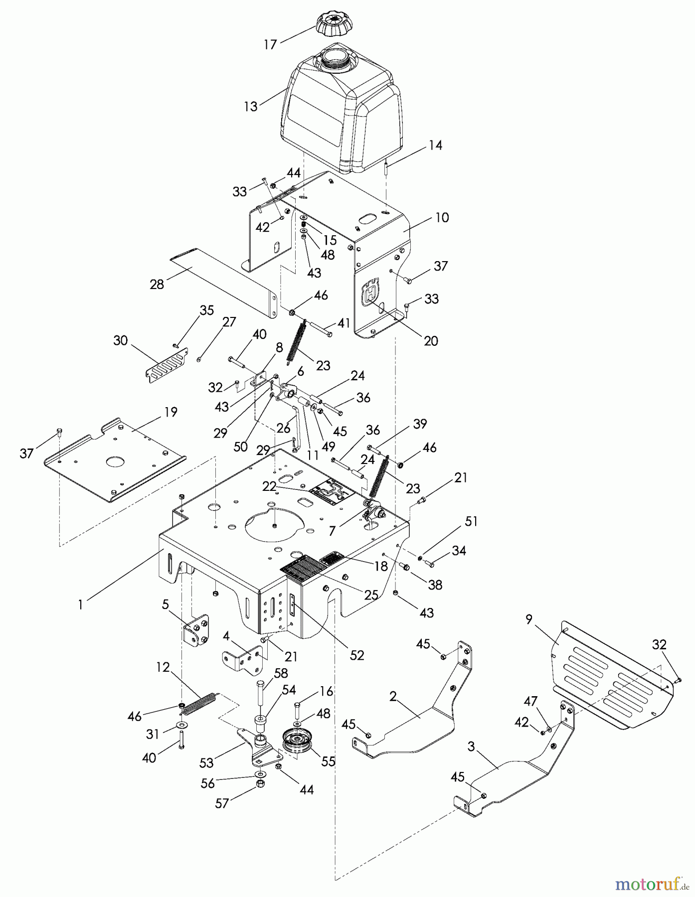 Husqvarna Rasenmäher für Großflächen WH 3615E (968999237) - Husqvarna Wide-Area Walk-Behind Mower (2005-08 & After) Frame