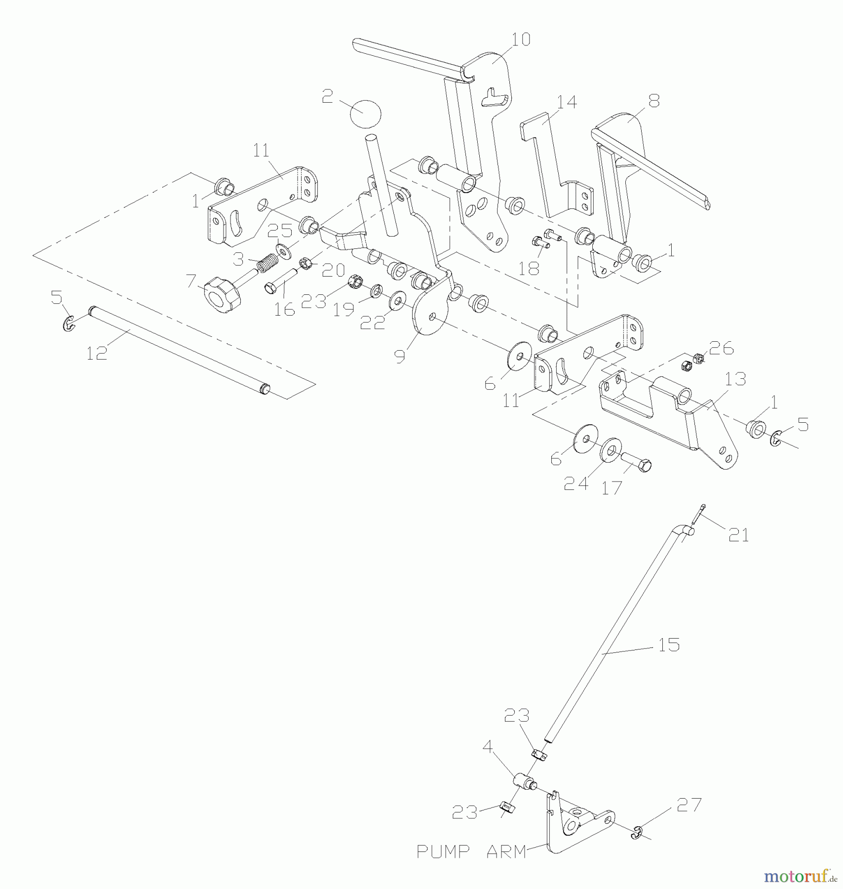 Husqvarna Rasenmäher für Großflächen WH 4817ETS (968999123) - Husqvarna Wide-Area Walk-Behind Mower (2006-02 & After) Handle Motion Control Assembly