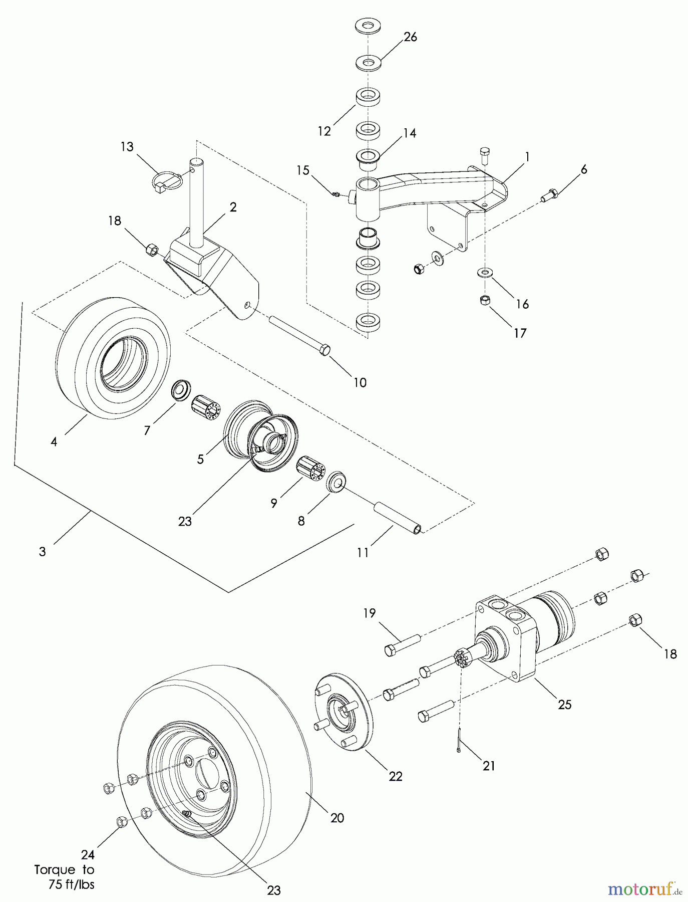  Husqvarna Rasenmäher für Großflächen WH 3615 (966947001) - Husqvarna Wide-Area Walk-Behind Mower (2008-10 & After) Wheels And Tires