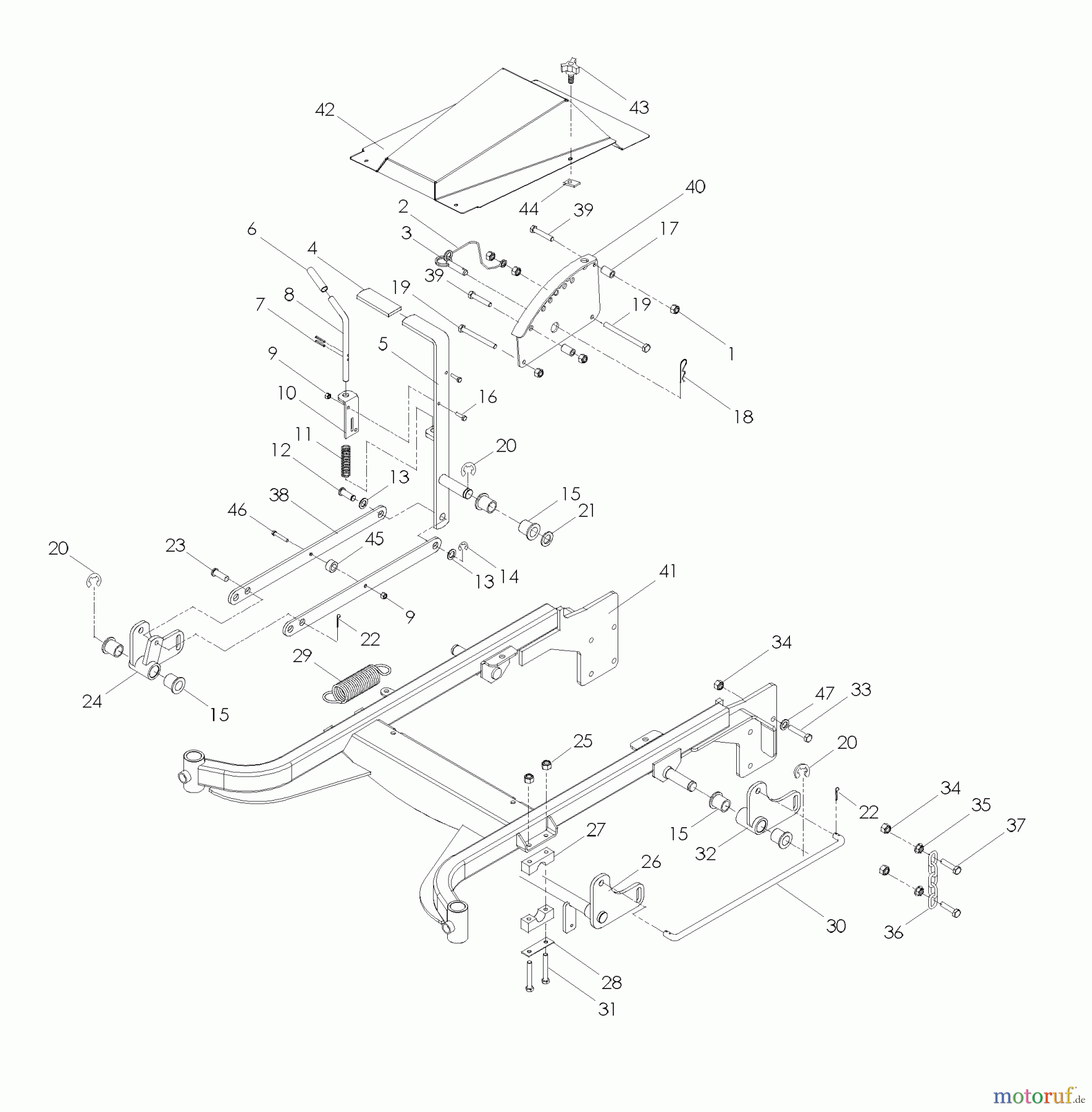 Husqvarna Rasenmäher für Großflächen WH 5219EFQ (968999253) - Husqvarna Wide-Area Walk-Behind Mower (2006-12 to 2008-07) Frame