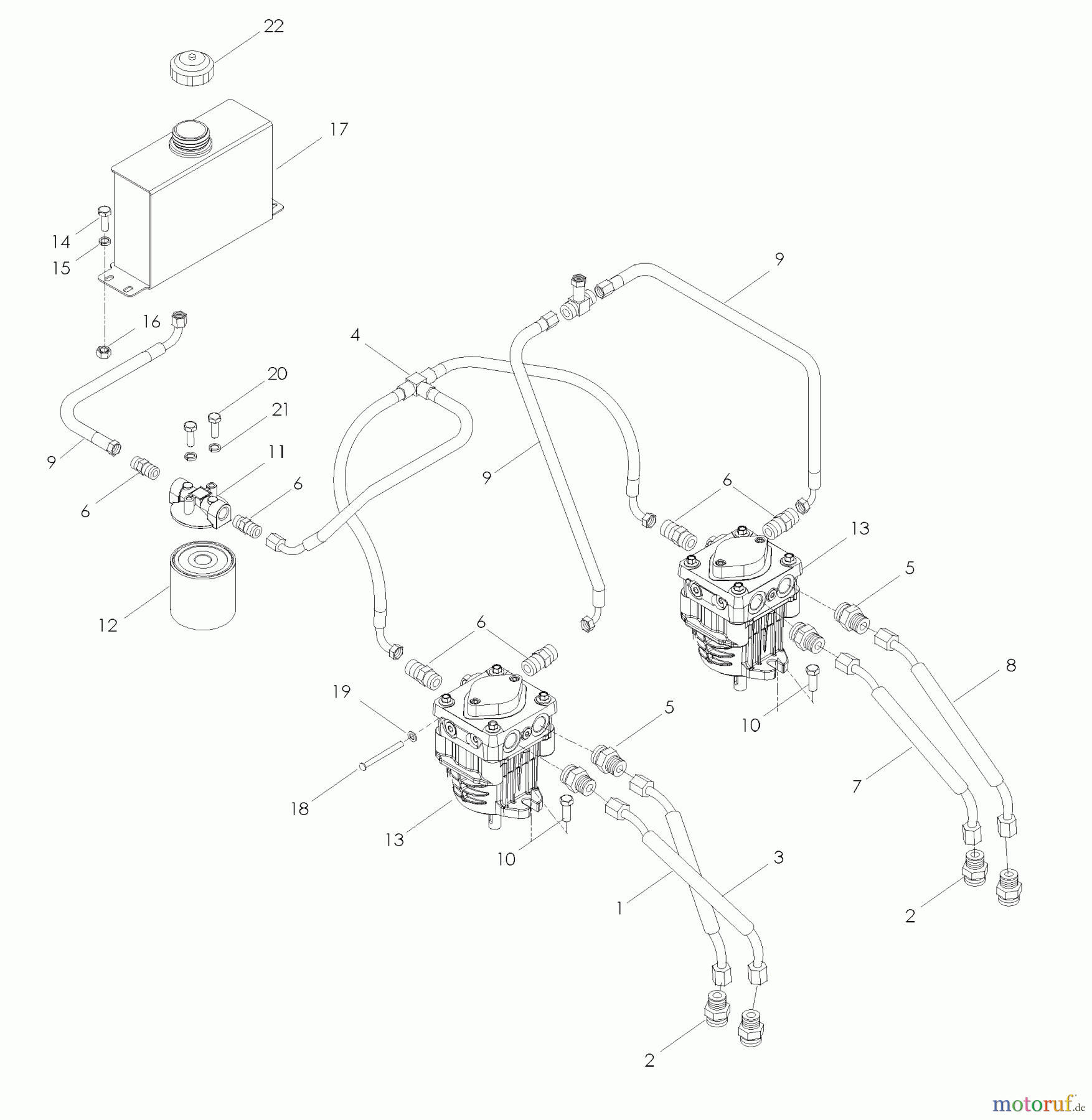 Husqvarna Rasenmäher für Großflächen WH 4817EFQ (968999252) - Husqvarna Wide-Area Walk-Behind Mower (2008-08 & After) Hydraulic Pump - Motor