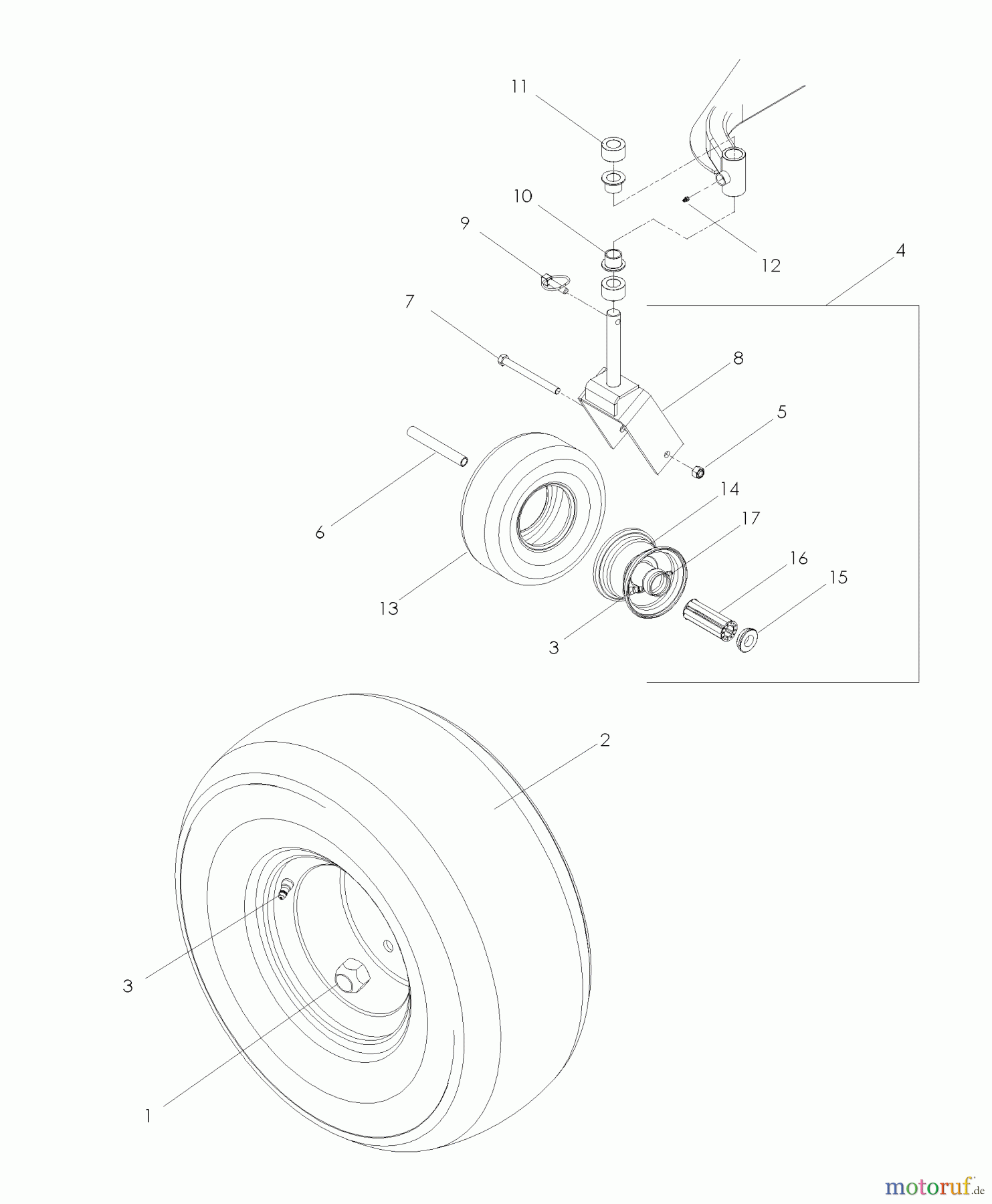 Husqvarna Rasenmäher für Großflächen WH 4817EFQ (968999252) - Husqvarna Wide-Area Walk-Behind Mower (2008-08 & After) Wheels and Tires