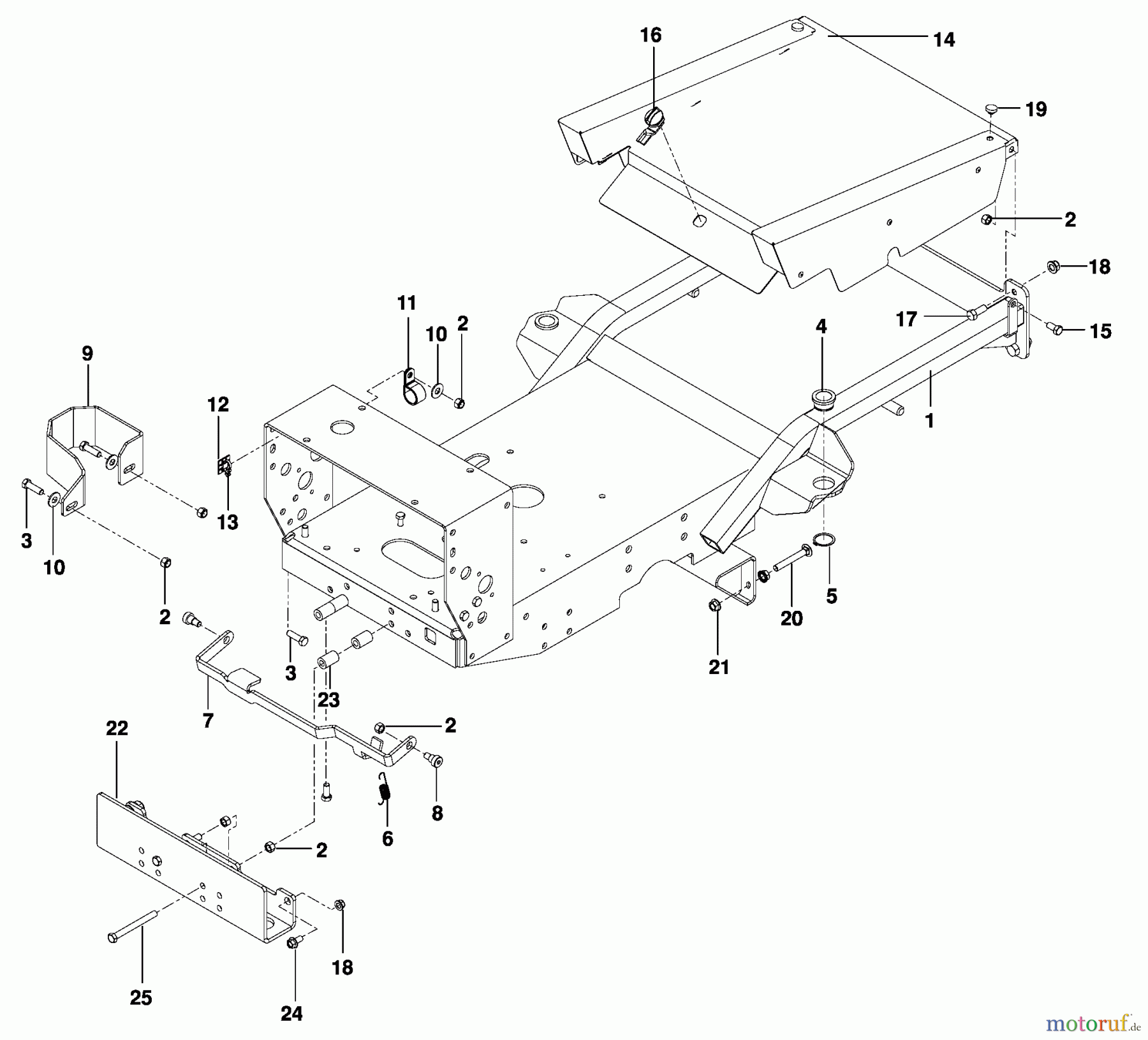  Husqvarna Rasenmäher für Großflächen WHF 4817 (966947005) - Husqvarna Wide-Area Walk-Behind Mower (2009-09 & After) Frame