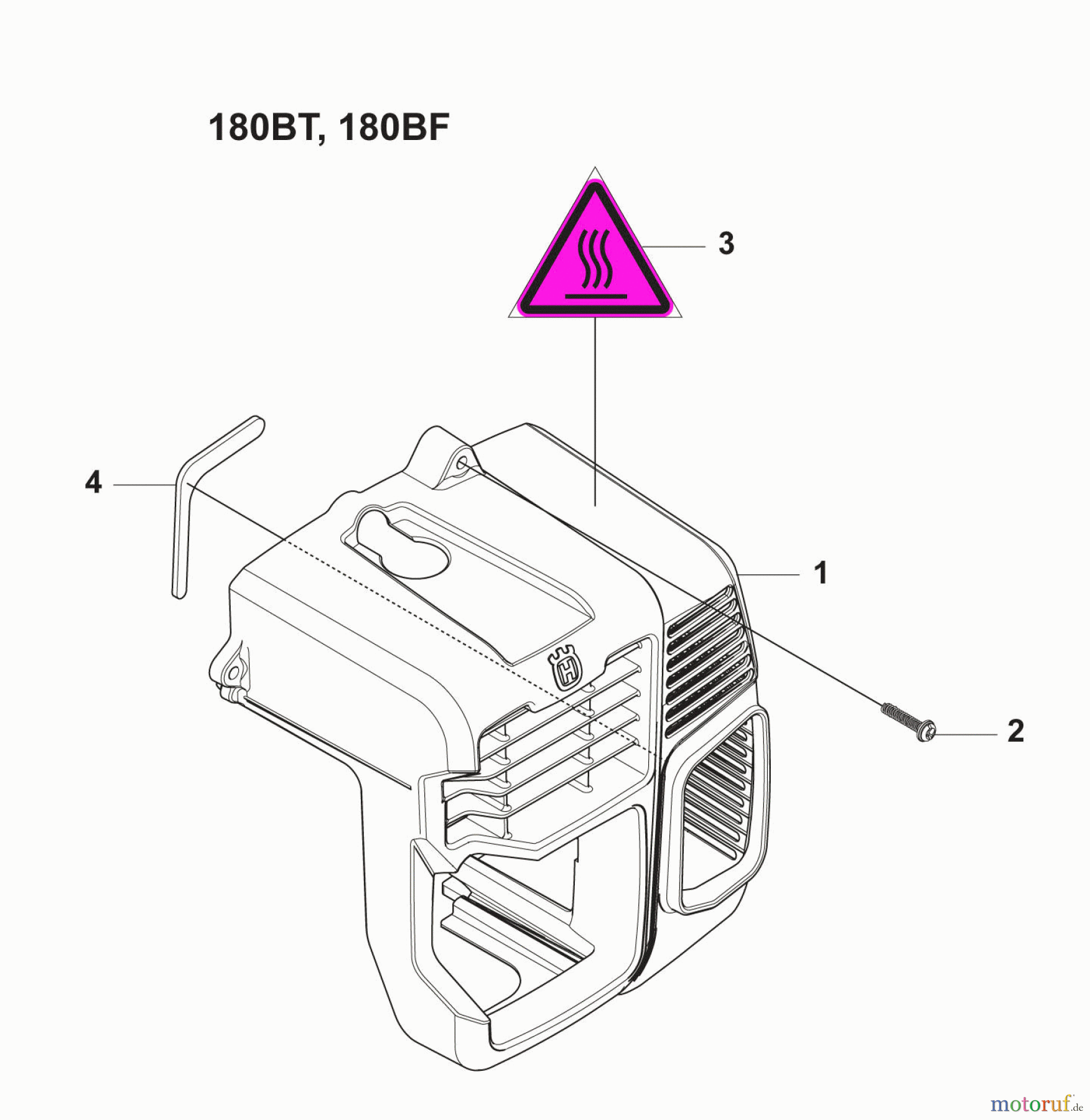 Husqvarna Bläser / Sauger / Häcksler / Mulchgeräte 180 BF - Husqvarna Backpack Blower (2008-10 & After) Engine Cover