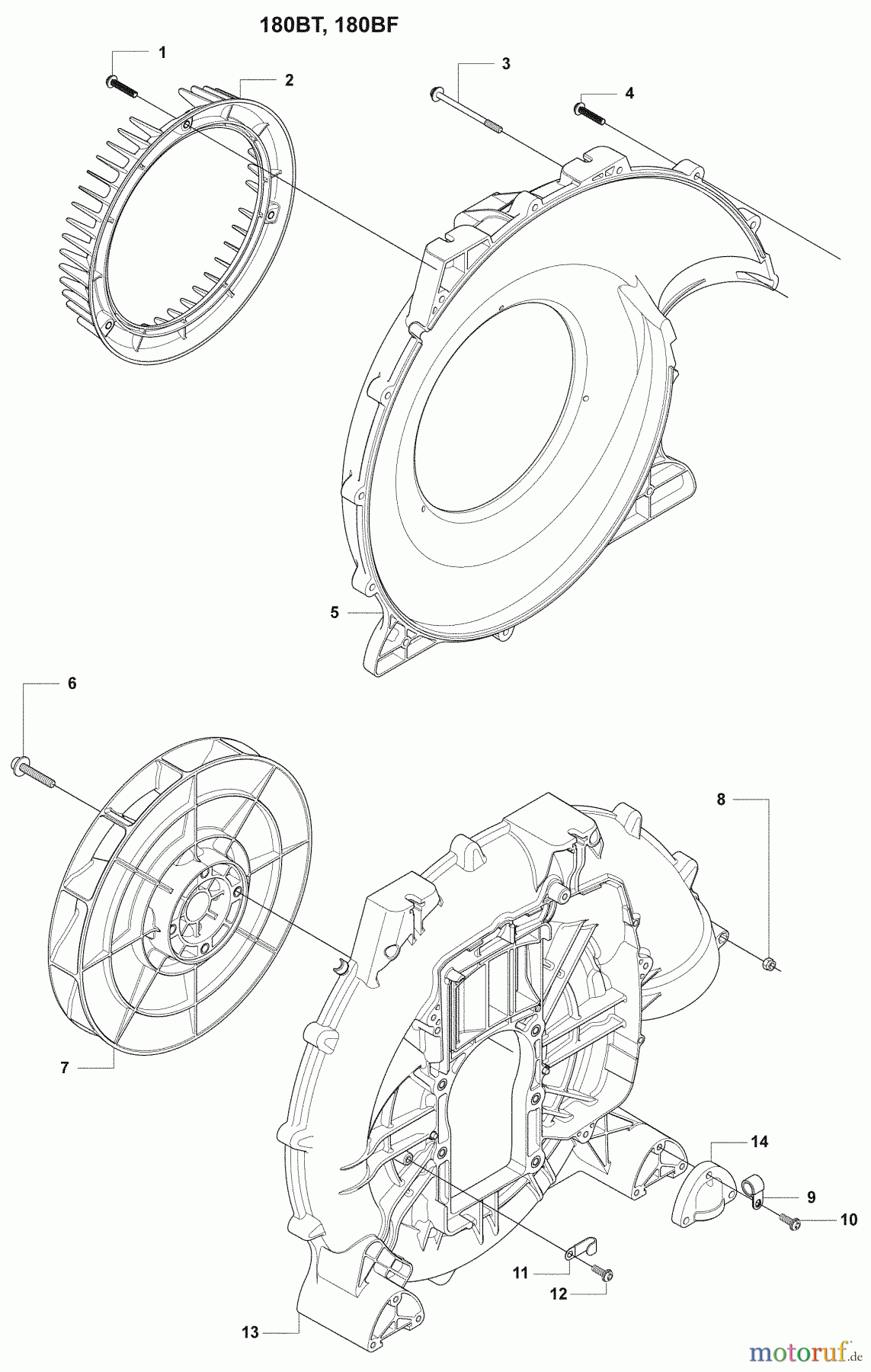 Husqvarna Bläser / Sauger / Häcksler / Mulchgeräte 180 BF - Husqvarna Backpack Blower (2008-10 & After) Fan Housing / Impeller