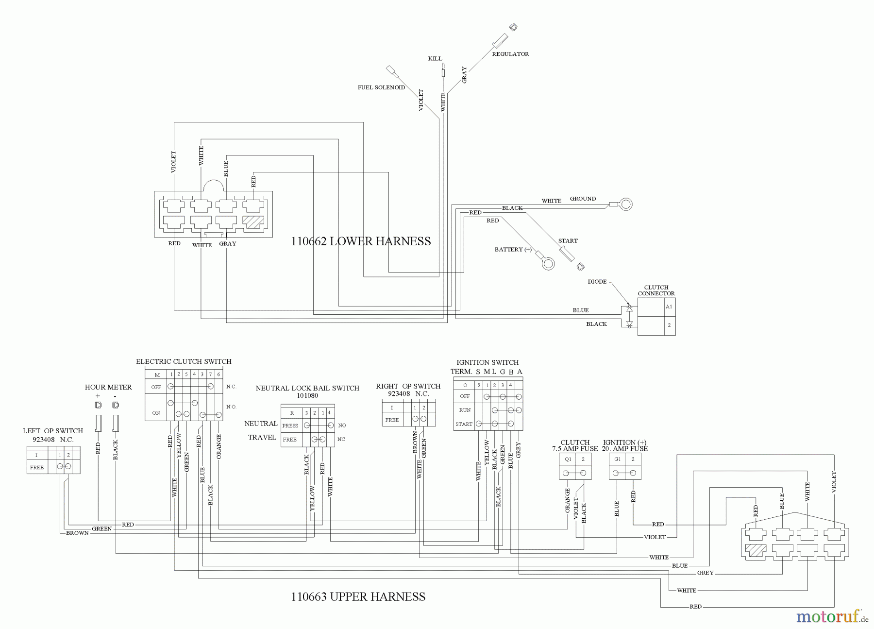 Husqvarna Rasenmäher für Großflächen WHF 5219 (968999253) - Husqvarna Wide-Area Walk-Behind Mower (2004-09 & After) Wiring Schematic