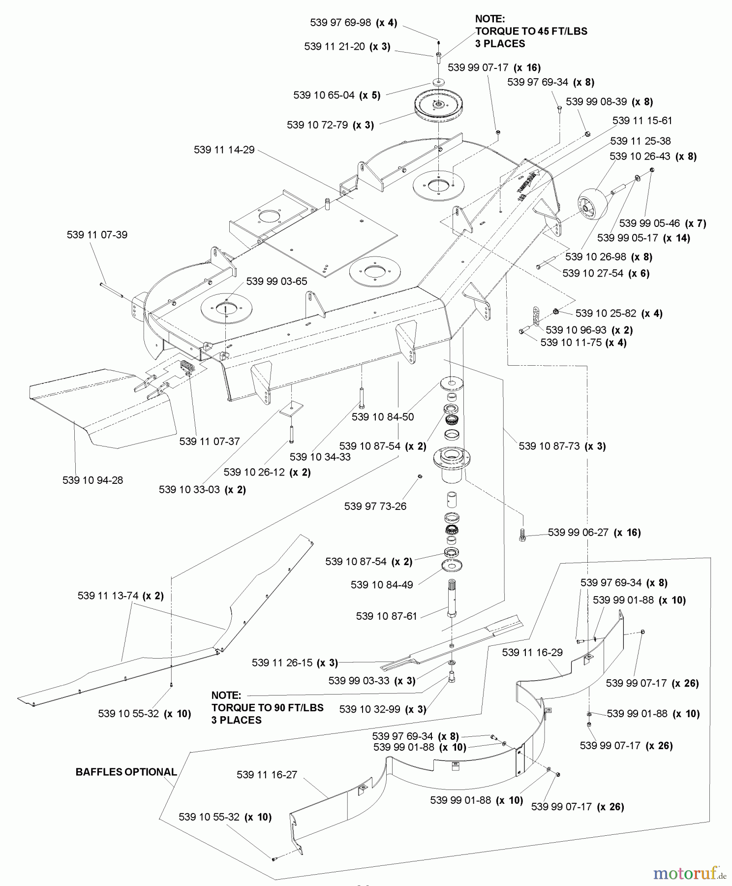 Husqvarna Nullwendekreismäher, Zero-Turn BX 34 D (968999316) - Husqvarna Zero-Turn Mower (2009-07 & After) Deck Assembly #2