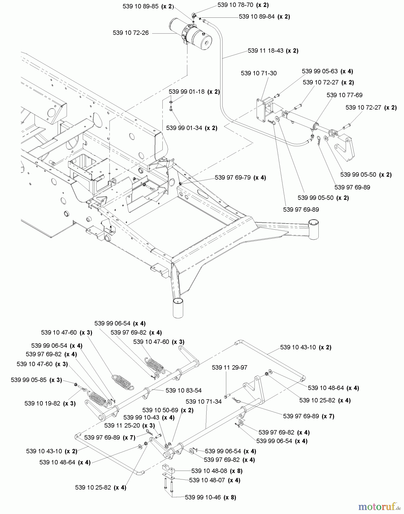 Husqvarna Nullwendekreismäher, Zero-Turn BZ 27 D (968999315) - Husqvarna Zero-Turn Mower (2009-07 & After) Deck Lift Power #2