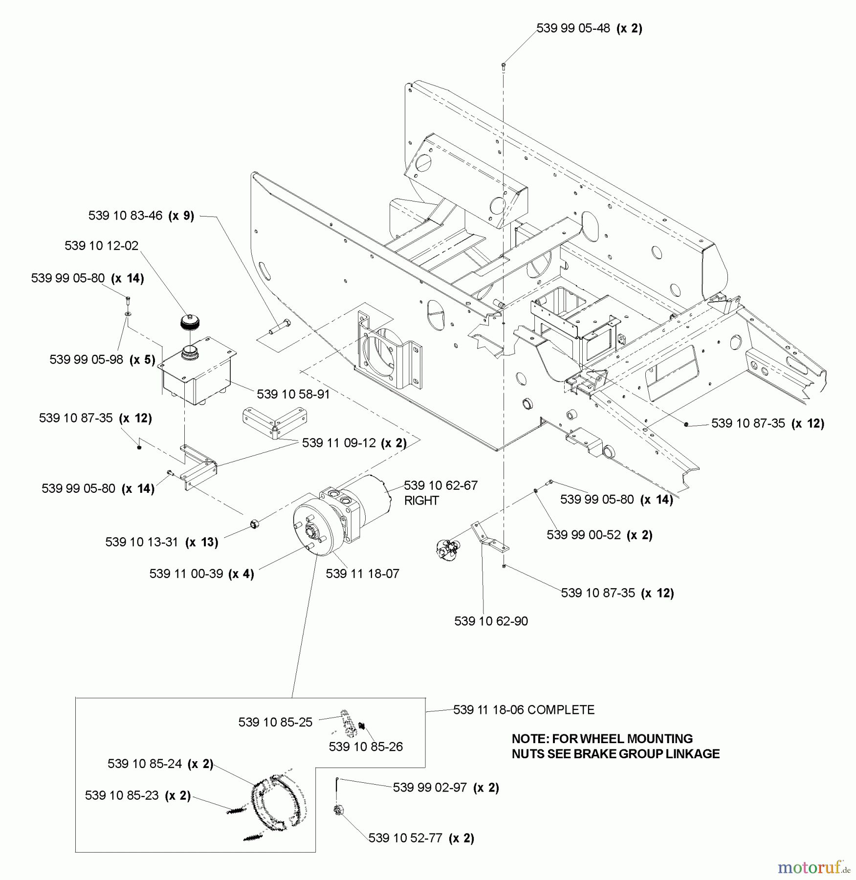 Husqvarna Nullwendekreismäher, Zero-Turn BZ 27 D (968999315) - Husqvarna Zero-Turn Mower (2009-07 & After) Hydraulic Assembly #1