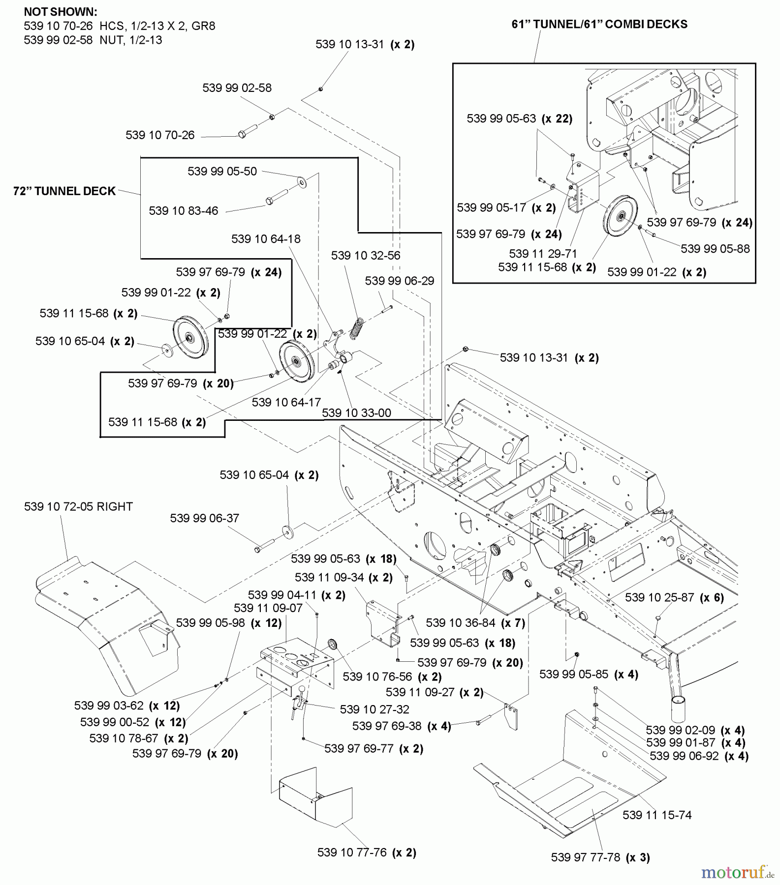 Husqvarna Nullwendekreismäher, Zero-Turn BZ 27 D (968999315) - Husqvarna Zero-Turn Mower (2009-07 & After) Main Frame Assembly #1