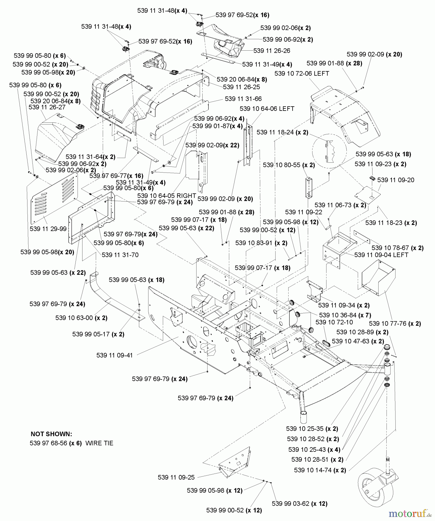  Husqvarna Nullwendekreismäher, Zero-Turn BX 34 D (968999316) - Husqvarna Zero-Turn Mower (2009-07 & After) Main Frame Assembly #2