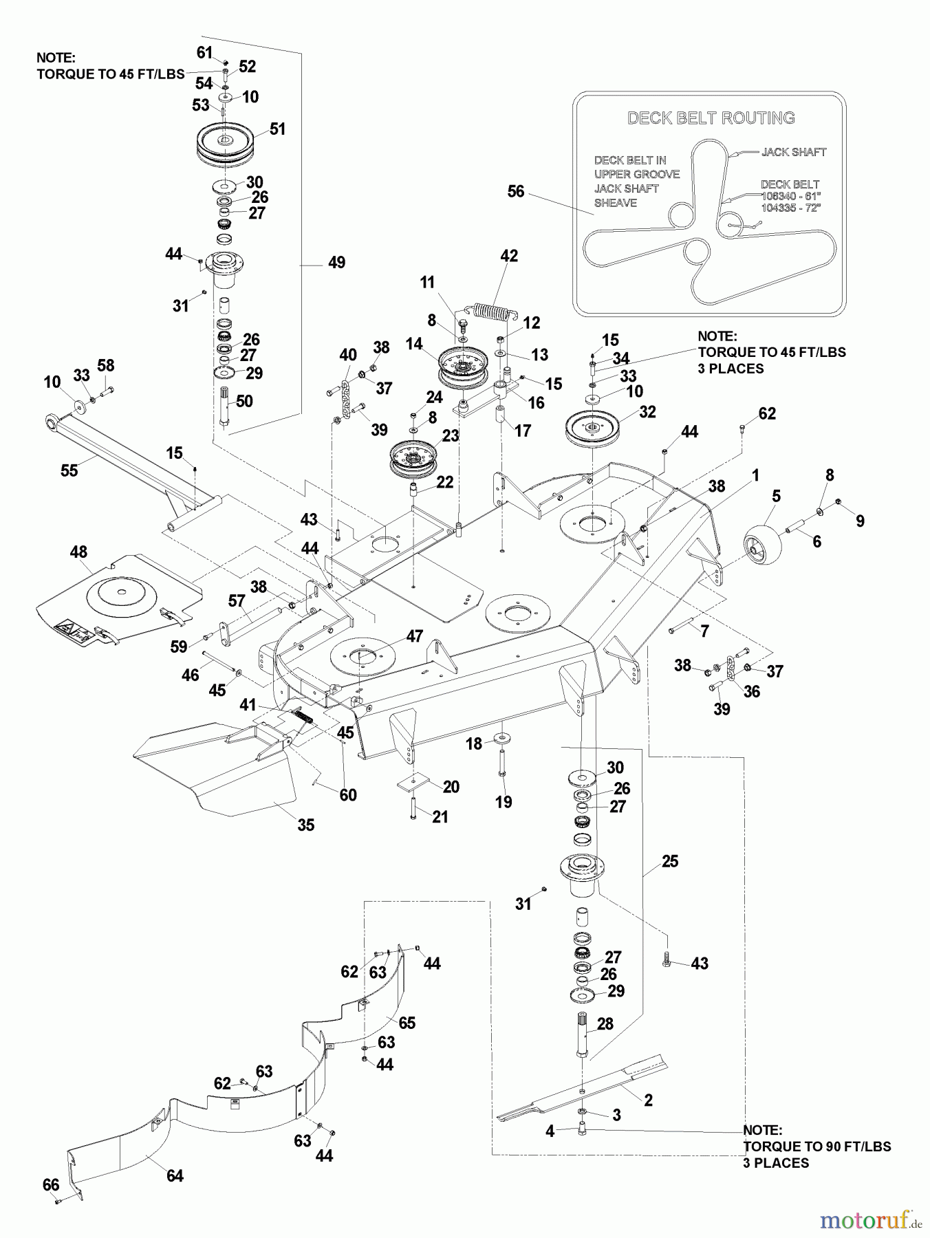 Husqvarna Nullwendekreismäher, Zero-Turn BZ 6127 D (968999262) - Husqvarna Zero-Turn Mower (2005-01 to 2005-07) Deck Assembly