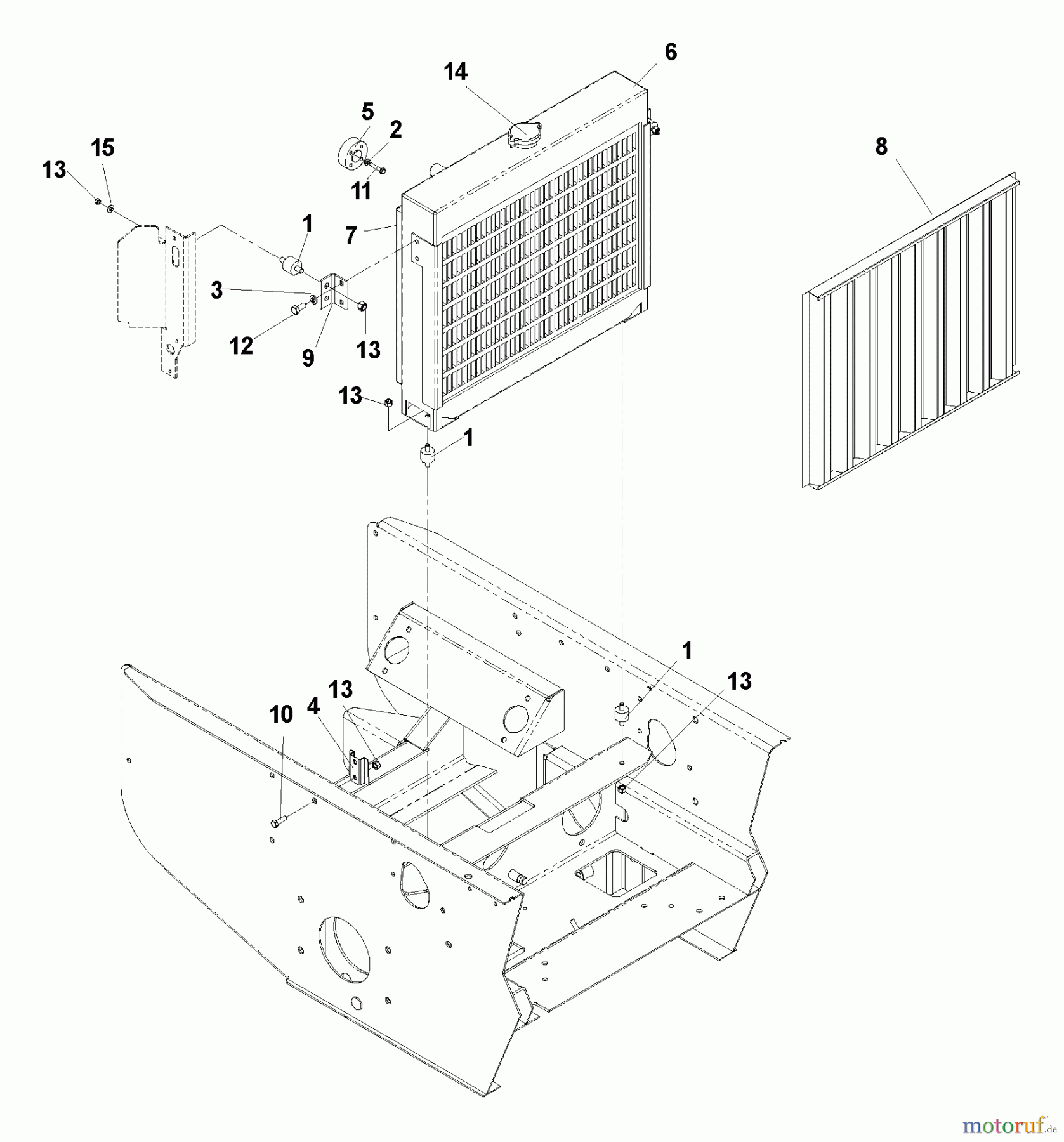 Husqvarna Nullwendekreismäher, Zero-Turn BZ 6127 D (968999262) - Husqvarna Zero-Turn Mower (2005-01 to 2005-07) Radiator