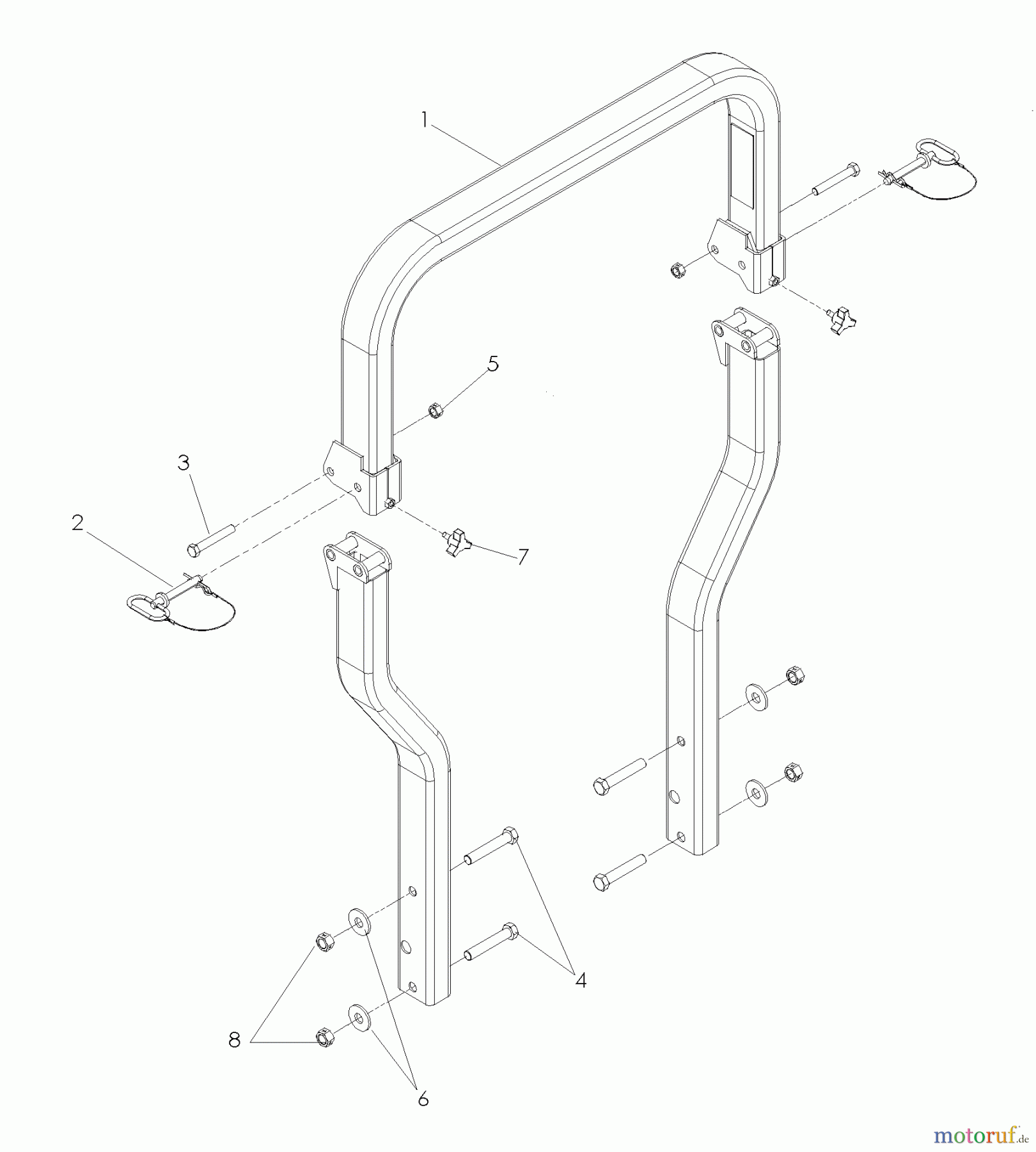 Husqvarna Nullwendekreismäher, Zero-Turn BZ 7234 DBF (968999370) - Husqvarna Zero-Turn Mower (2005-08 & After) Protection Frame