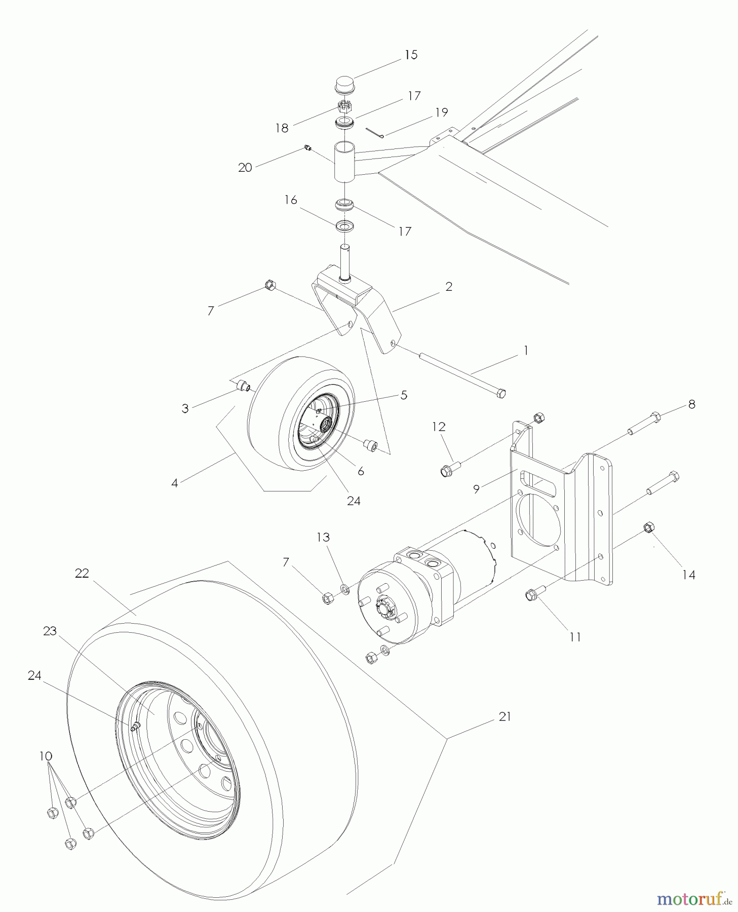  Husqvarna Nullwendekreismäher, Zero-Turn BZ 6127 D (968999262) - Husqvarna Zero-Turn Mower (2005-08 & After) Wheels and Tires