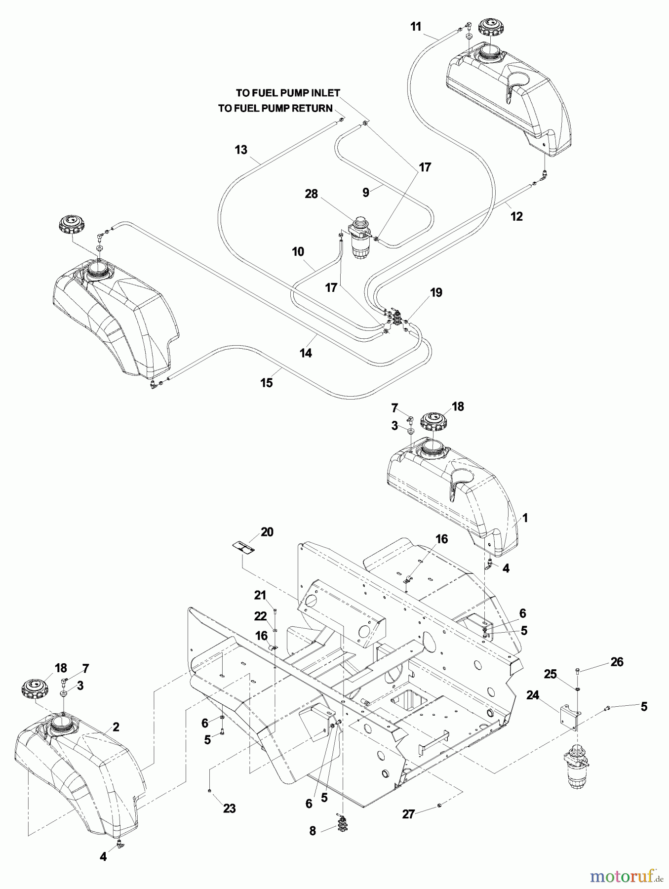 Husqvarna Nullwendekreismäher, Zero-Turn BZ 6127 D (968999218) - Husqvarna Zero-Turn Mower (2003-03 to 2004-10) Fuel Group