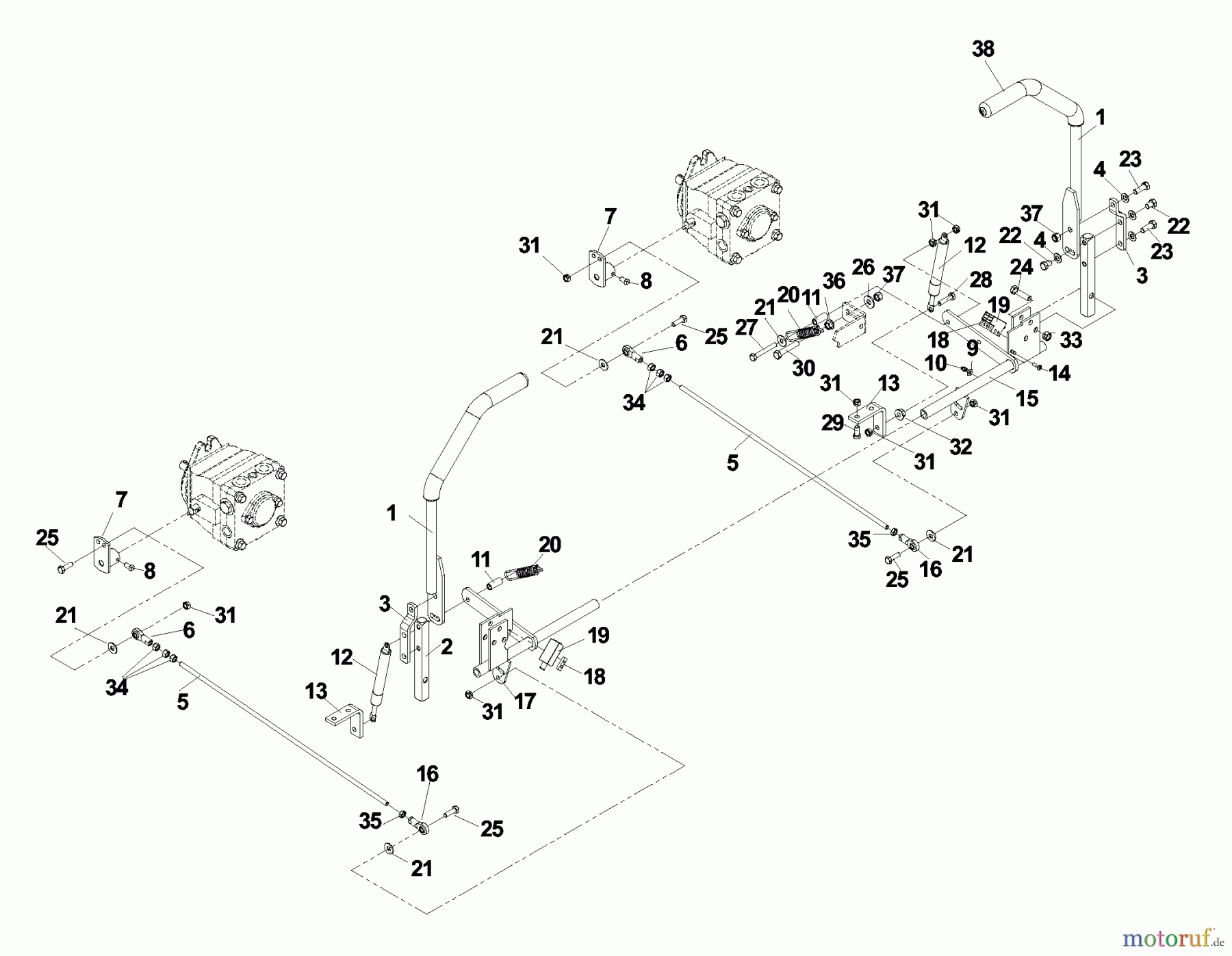 Husqvarna Nullwendekreismäher, Zero-Turn BZ 6127 D (968999218) - Husqvarna Zero-Turn Mower (2003-03 to 2004-10) Motion Control
