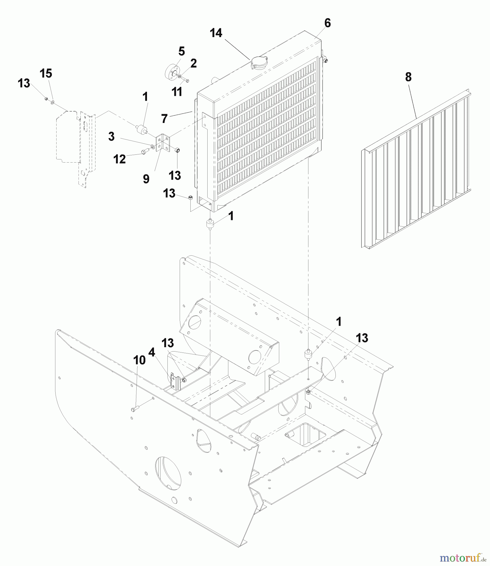 Husqvarna Nullwendekreismäher, Zero-Turn BZ 7234 D (968999216) - Husqvarna Zero-Turn Mower (2004-11 & After) (SN: 033600000 & Up) Radiator 34 H.P.