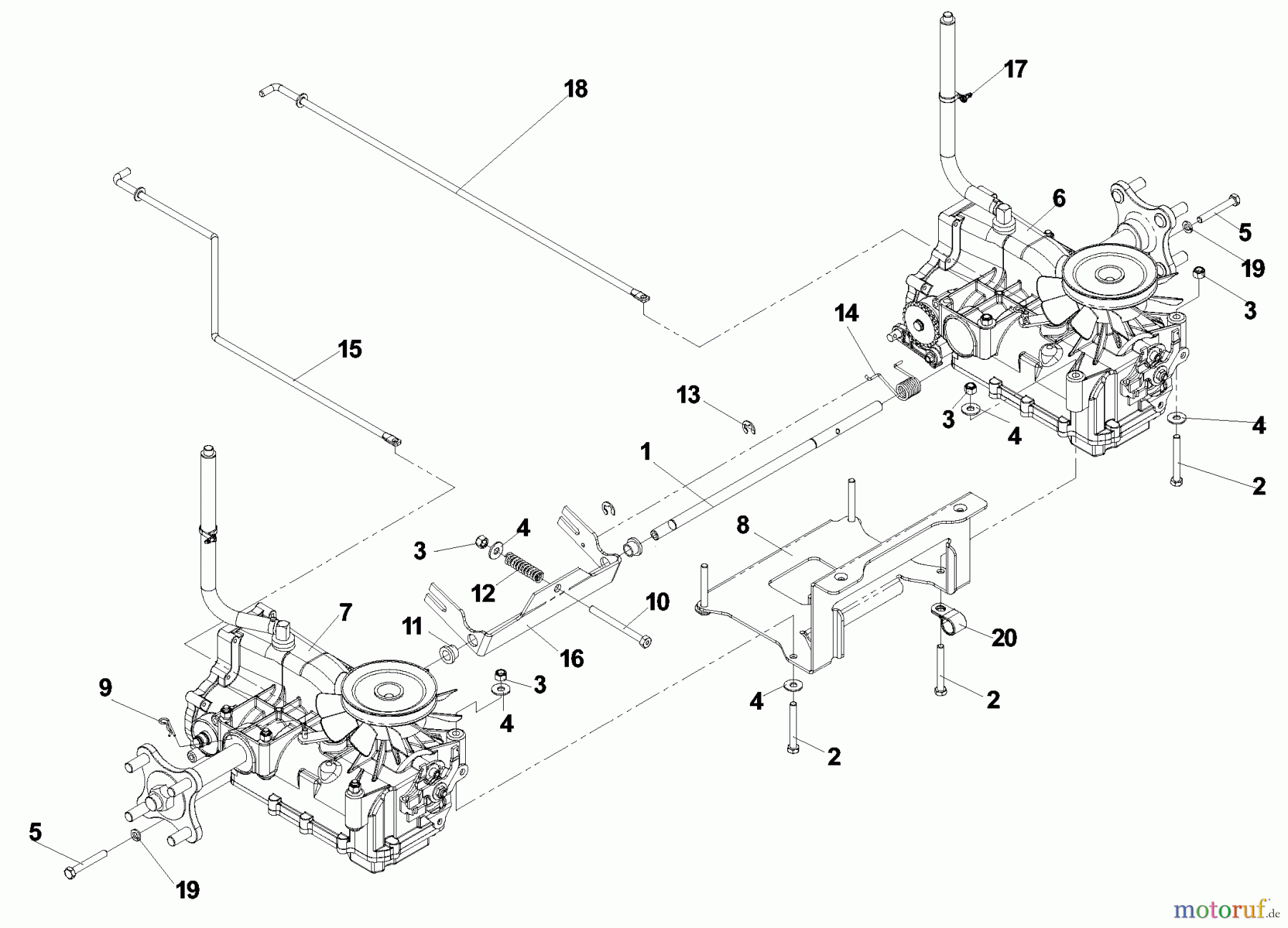 Husqvarna Nullwendekreismäher, Zero-Turn CZ 4817 (968999220) - Husqvarna KOA Zero-Turn Mower (2002-11 & After) IZT Assembly (Integrated Zeroturn Transaxle)
