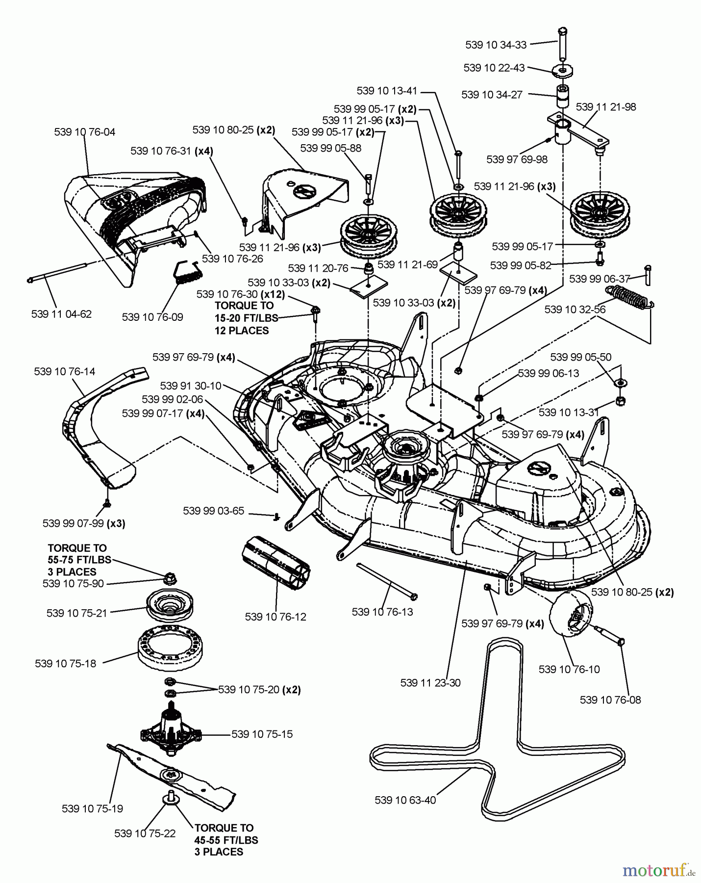 Husqvarna Nullwendekreismäher, Zero-Turn EZ 4822 BI (968999374) - Husqvarna Zero-Turn Mower (2006-02 & After) Deck Assembly 48