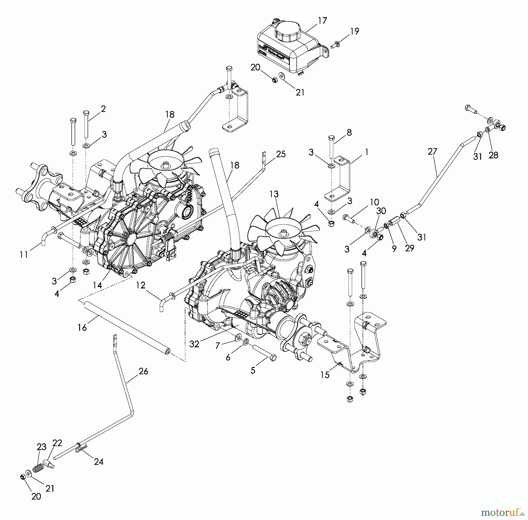 Husqvarna Nullwendekreismäher, Zero-Turn EZ 4824 (965880401) - Husqvarna Zero-Turn Mower (2009-01 to 2008-12) Hydraulic Pump - Motor