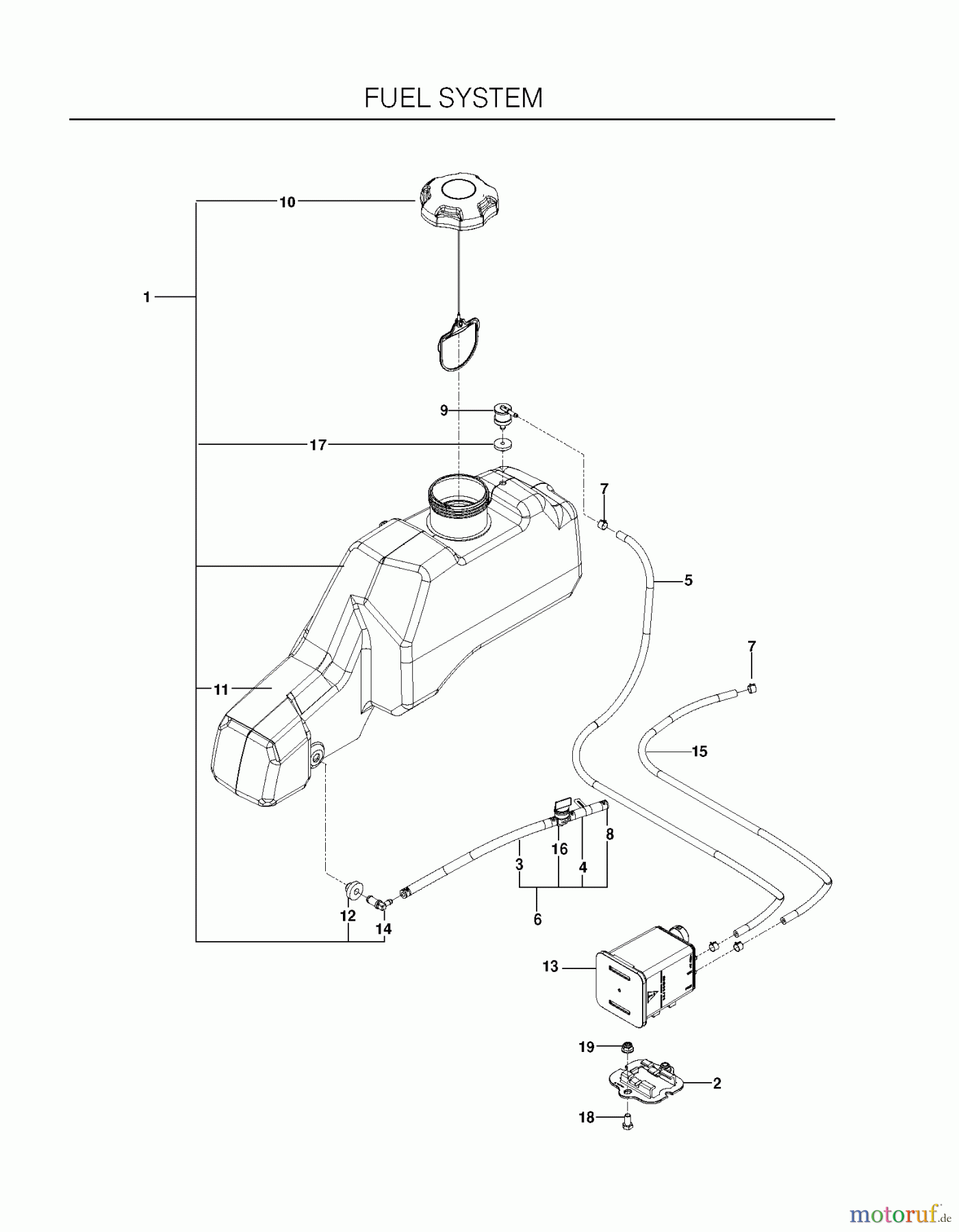 Husqvarna Nullwendekreismäher, Zero-Turn EZ 4824 (966612901) - Husqvarna Zero-Turn Mower (2011-10 & After) FUEL SYSTEM