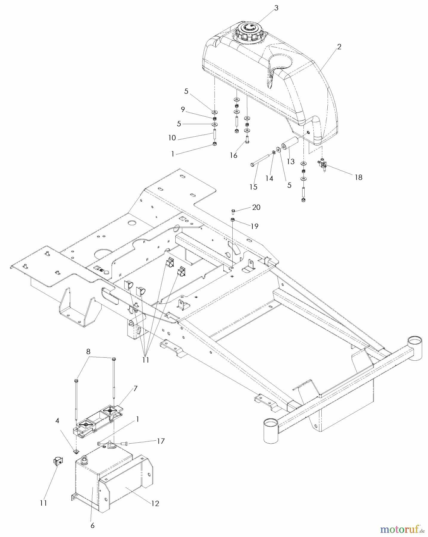 Husqvarna Nullwendekreismäher, Zero-Turn EZ 5226 (968999658) - Husqvarna Zero-Turn Mower (2008-08 & After) Chassis / Frame #2