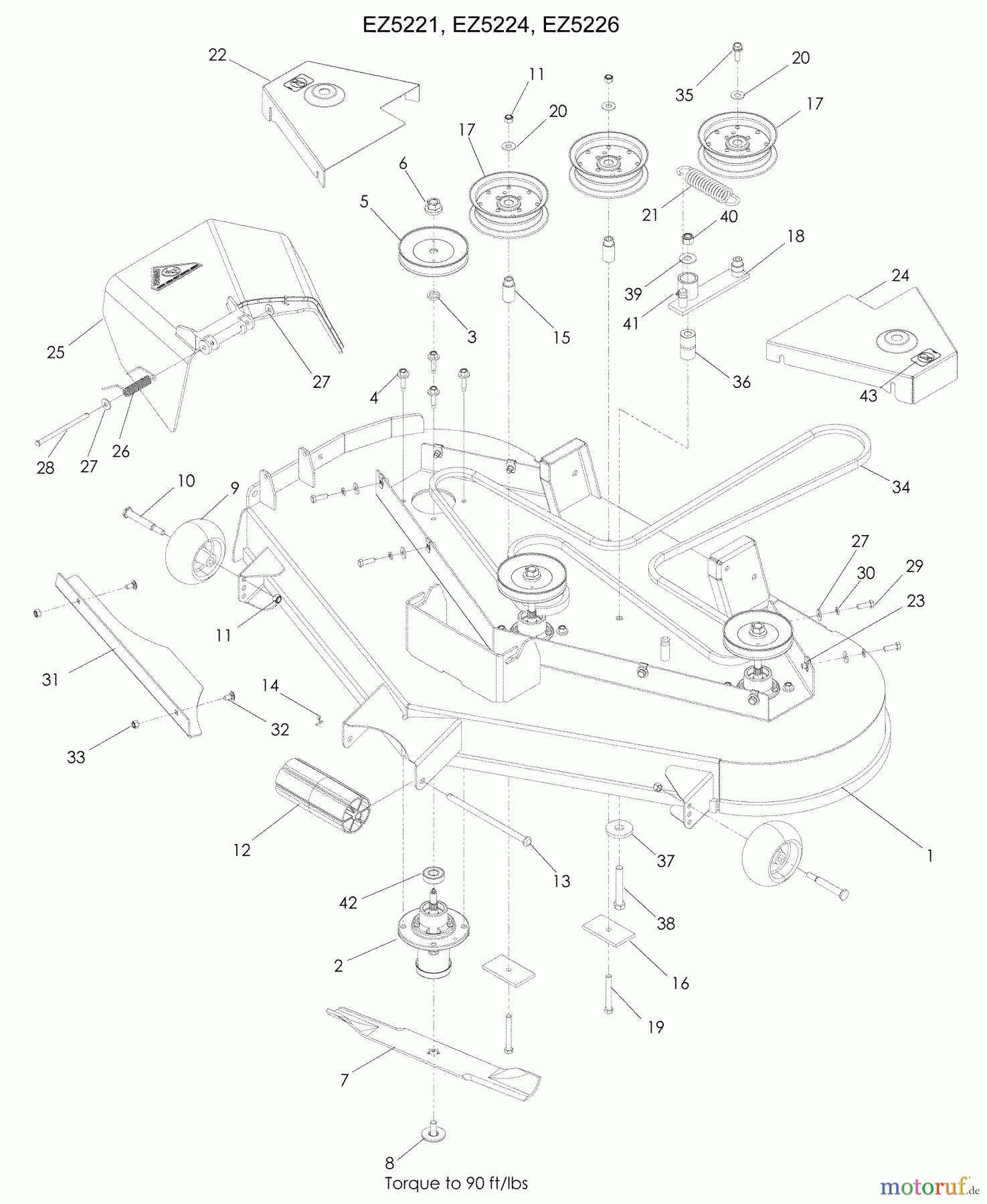 Husqvarna Nullwendekreismäher, Zero-Turn EZ 5221 (965880501) - Husqvarna Zero-Turn Mower (2009-01 & After) 52